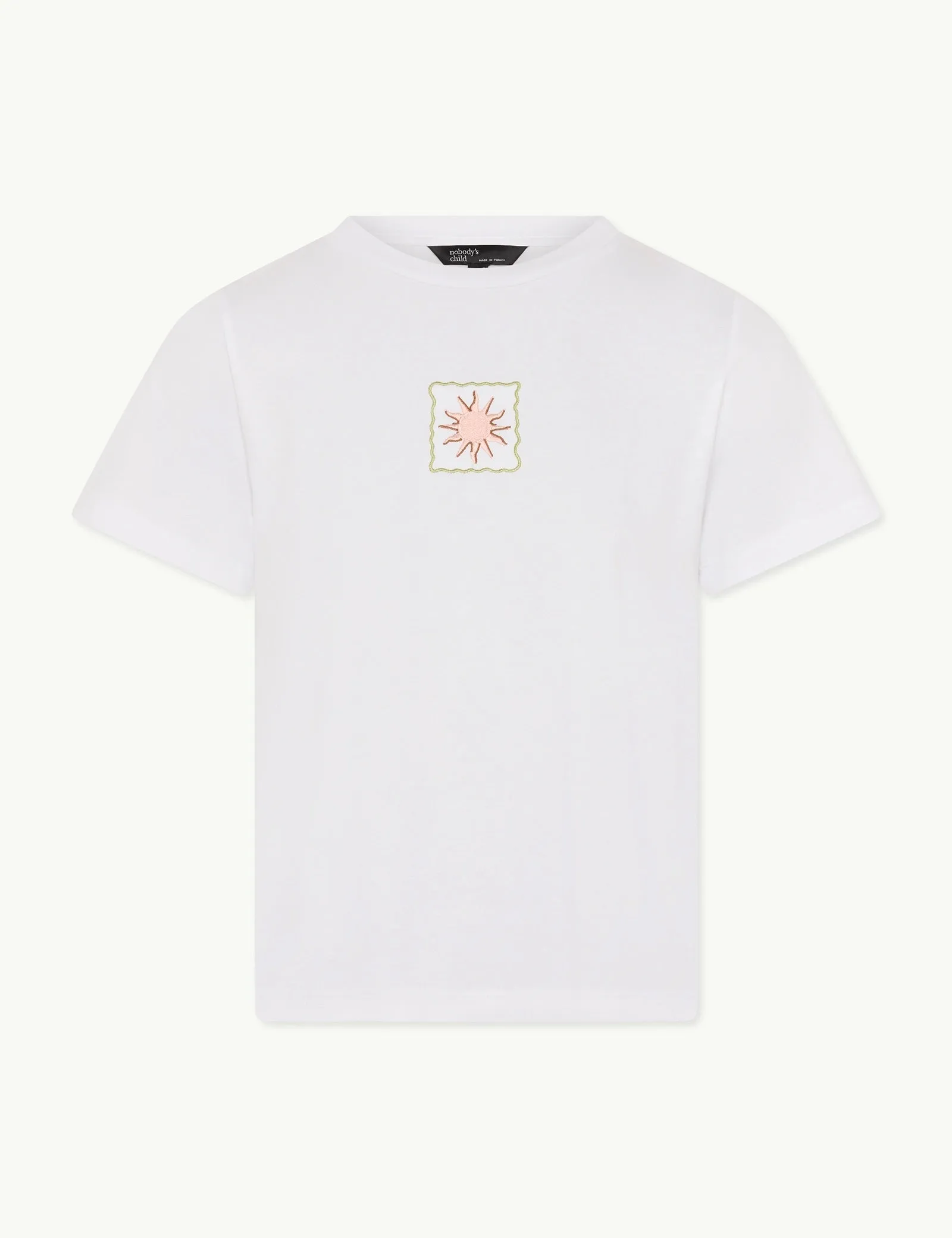 White Graphic Print Boxy T-Shirt sold by Nobody's Child