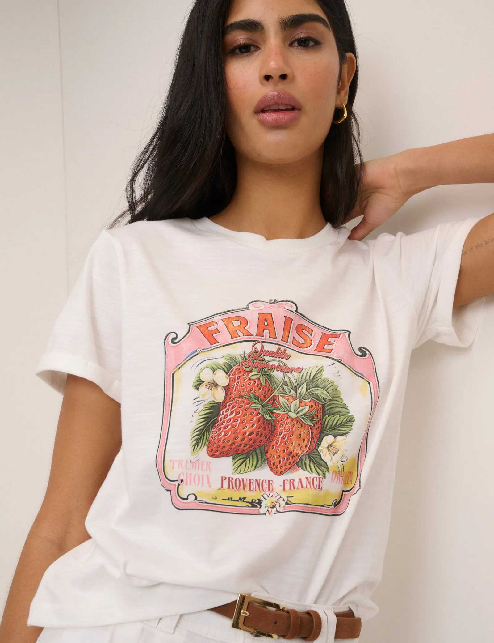 White Fruits Graphic T-Shirt sold by Nobody's Child product image thumbnail 2