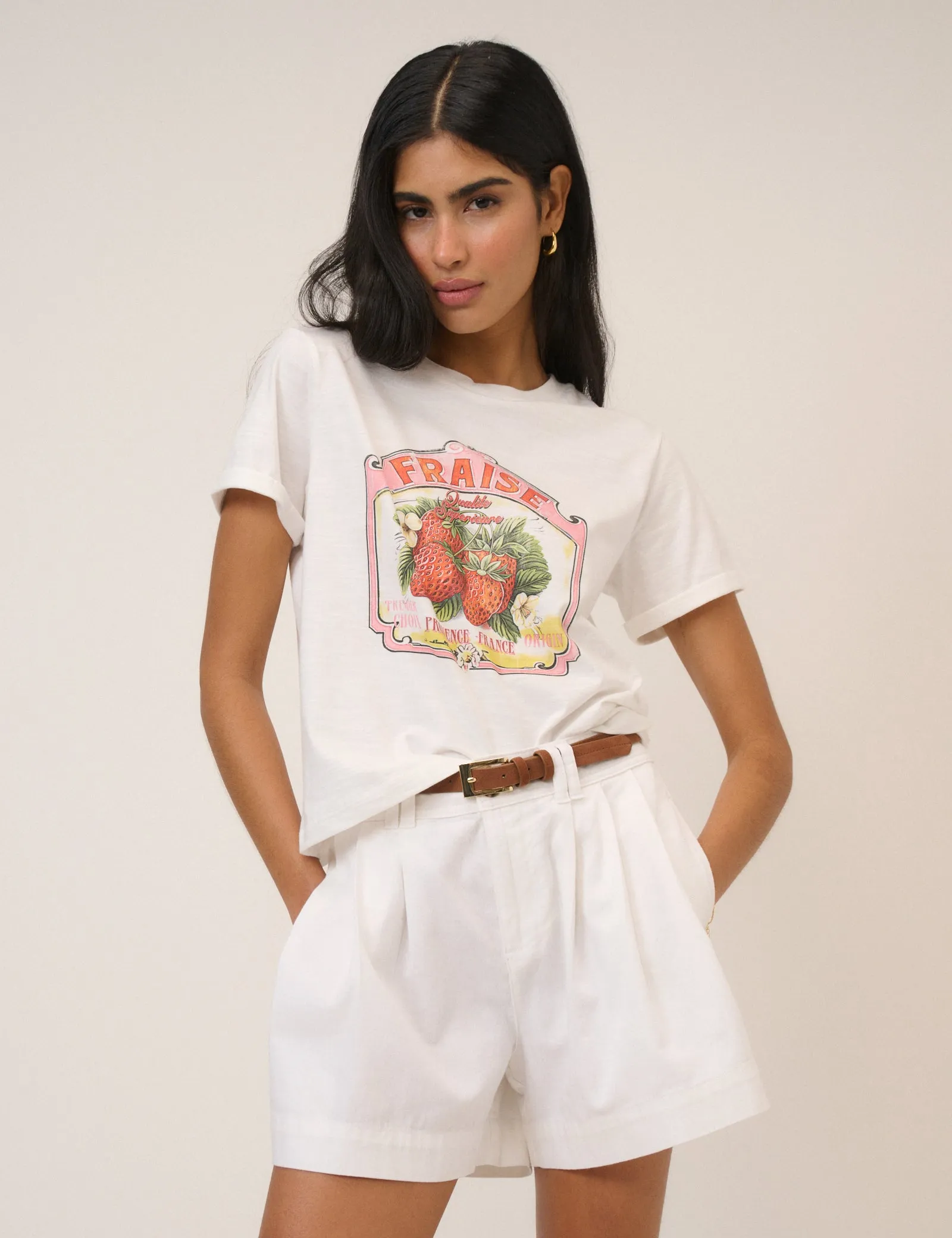 White Fruits Graphic T-Shirt sold by Nobody's Child product image thumbnail 3