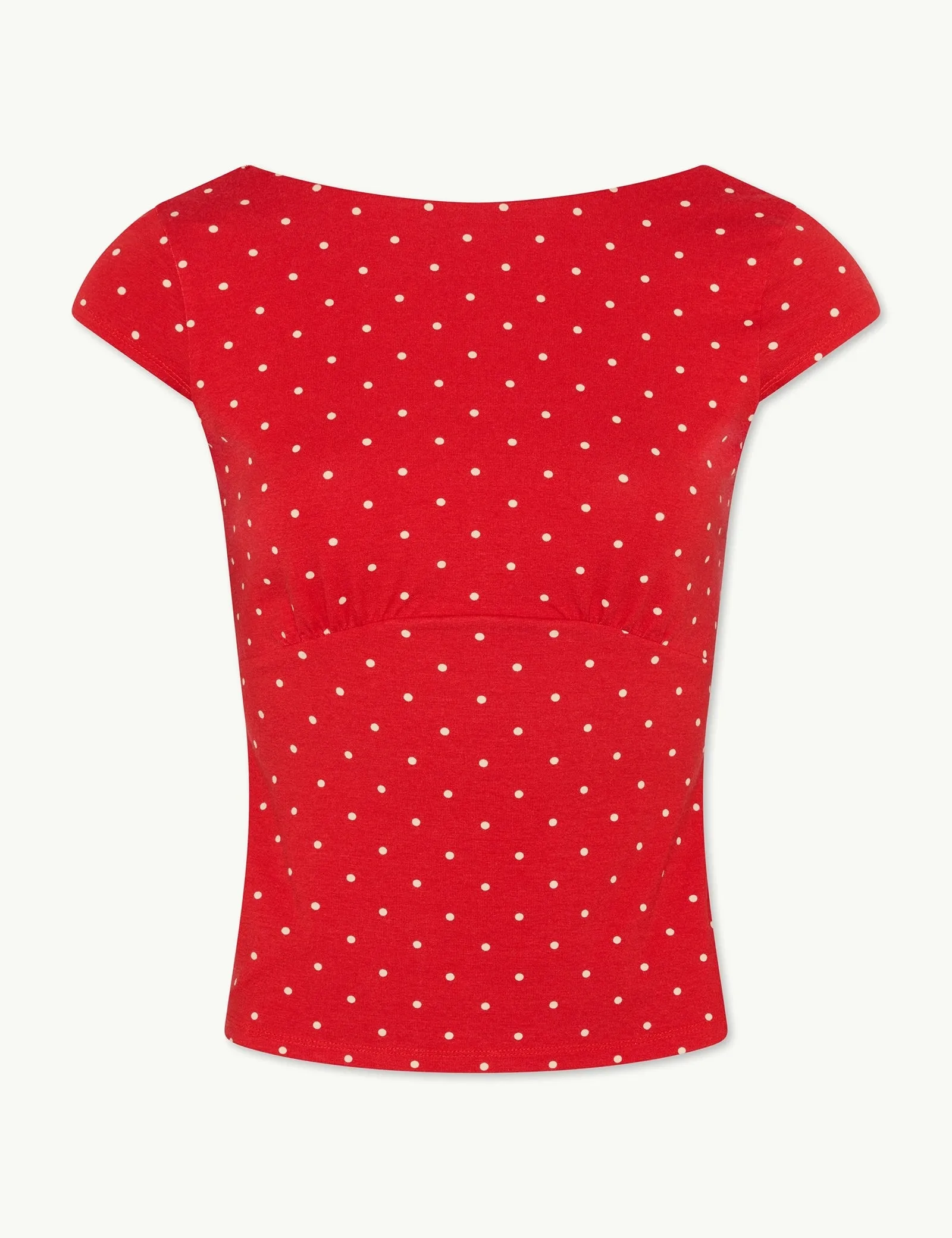 Red Polka Dot Scoop Back Top sold by Nobody's Child