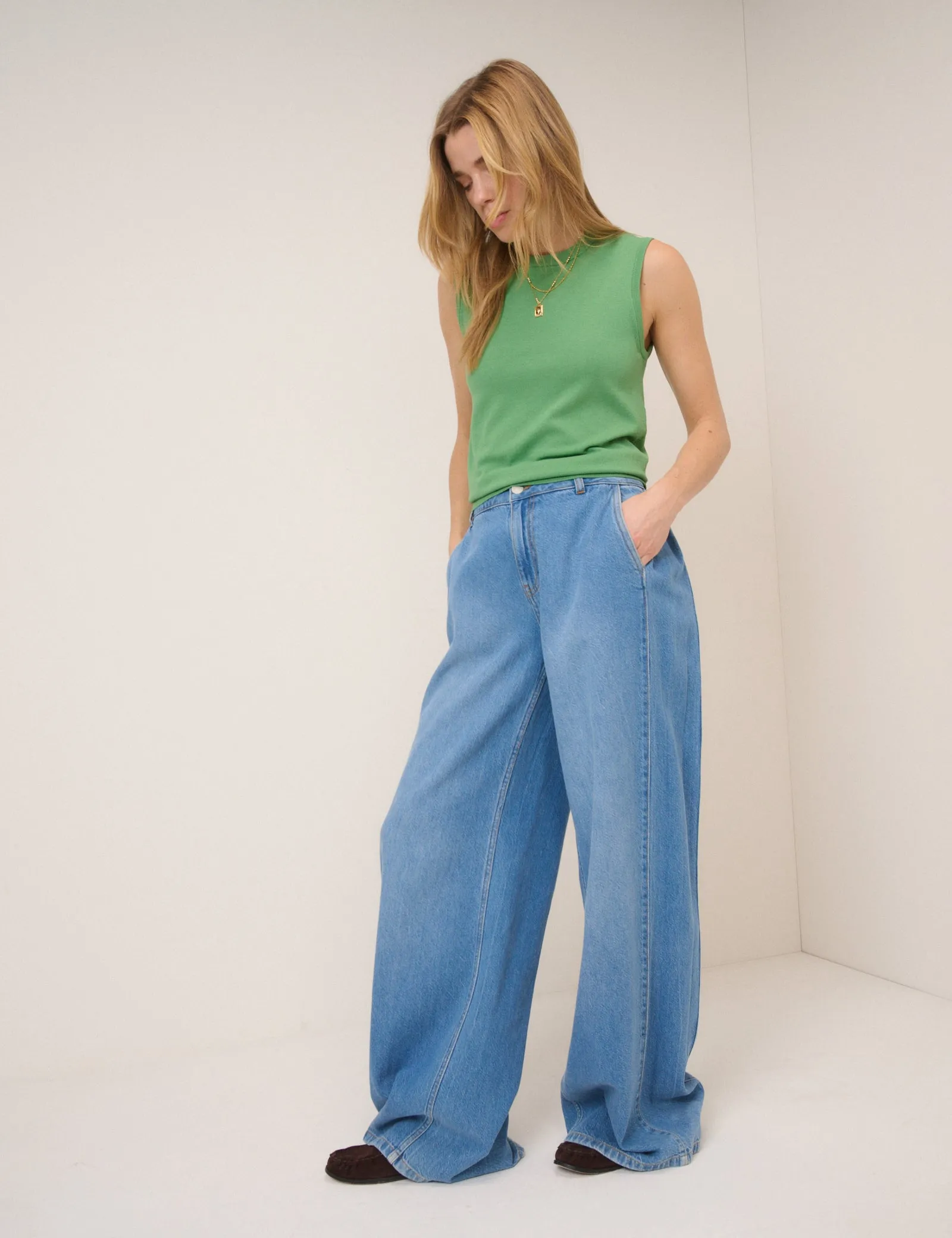 Green Crew Neck Vest sold by Nobody's Child product image thumbnail 3