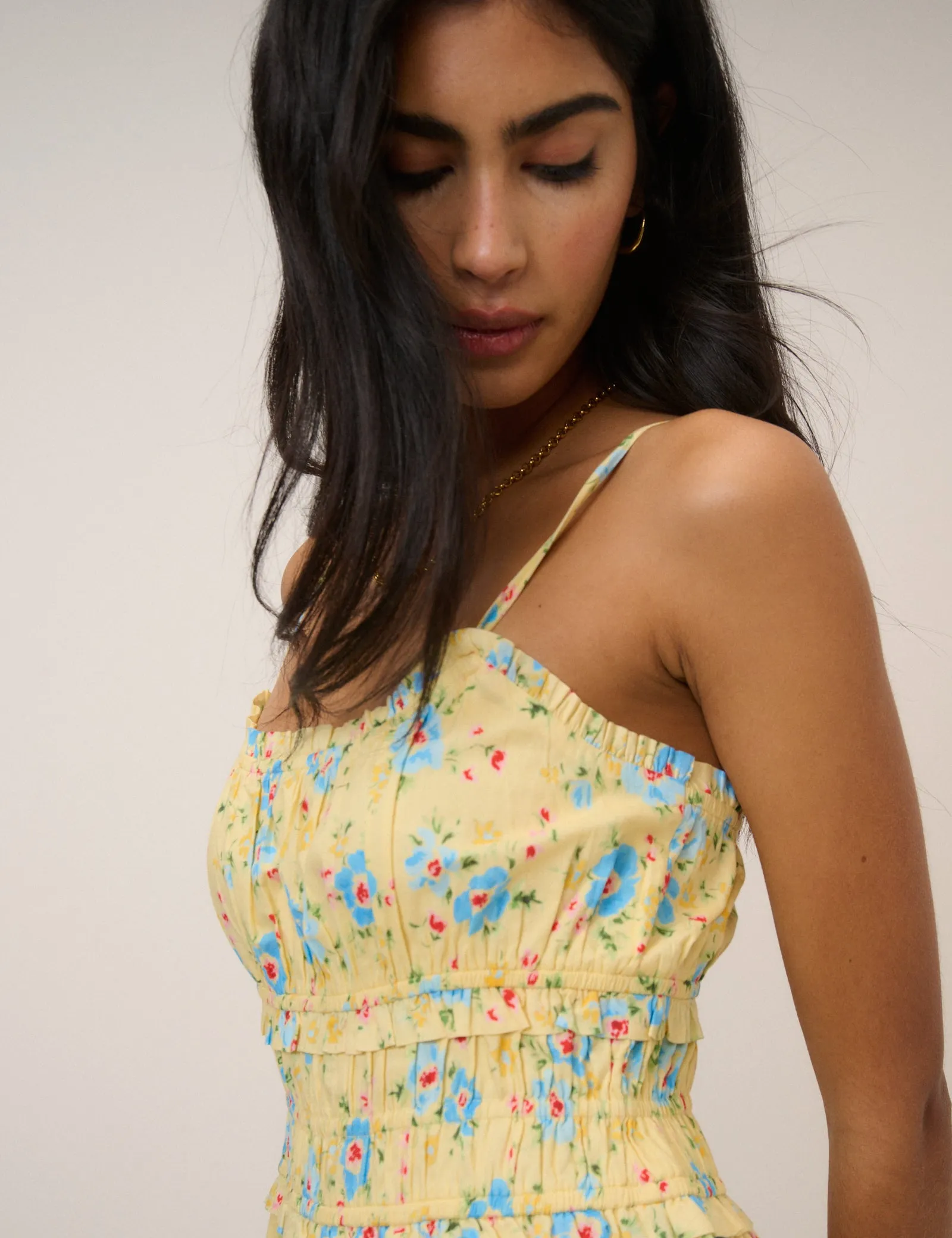 Yellow Floral Alina Midi Dress sold by Nobody's Child product image thumbnail 2