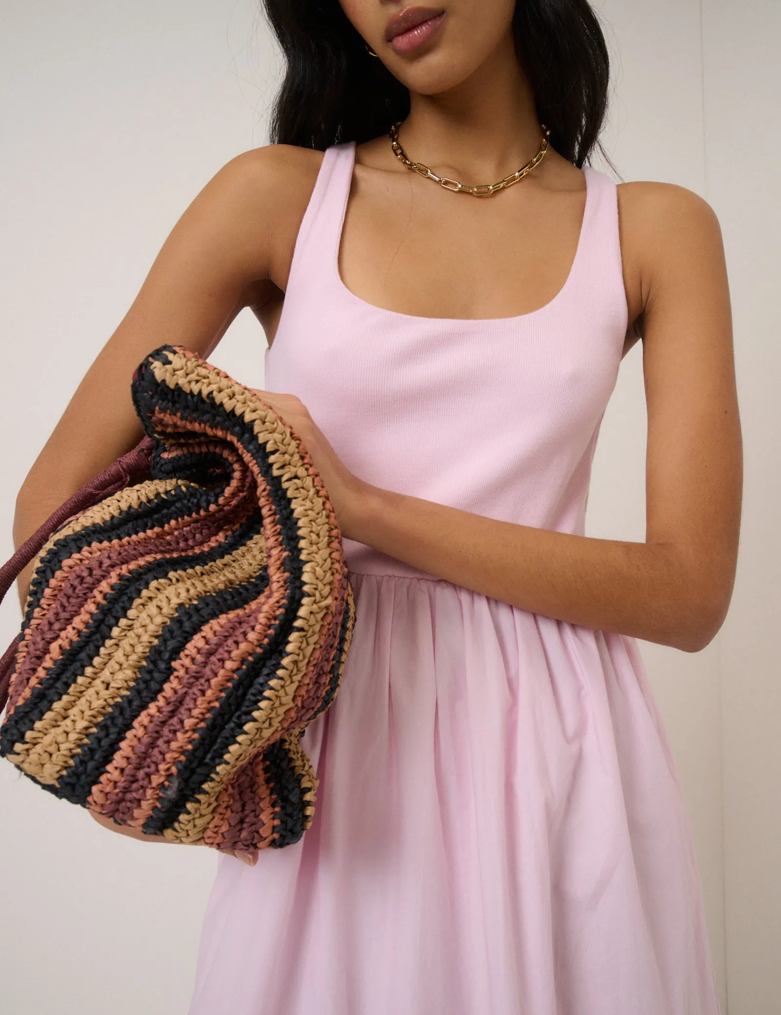 Pink Scoop Neck Everleigh Midi Dress sold by Nobody's Child product image thumbnail 2