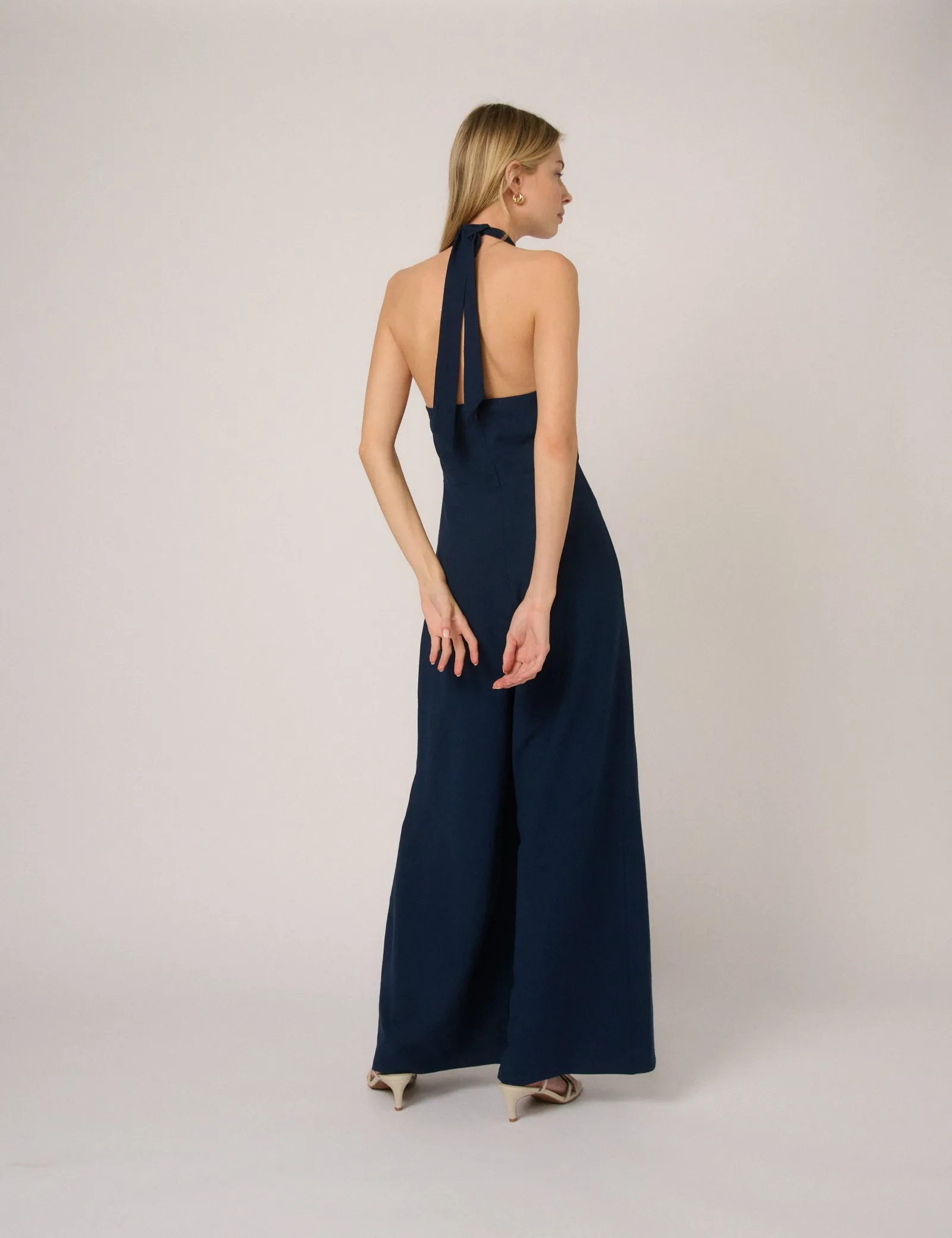 Navy Halterneck Shelby Jumpsuit sold by Nobody's Child product image thumbnail 5