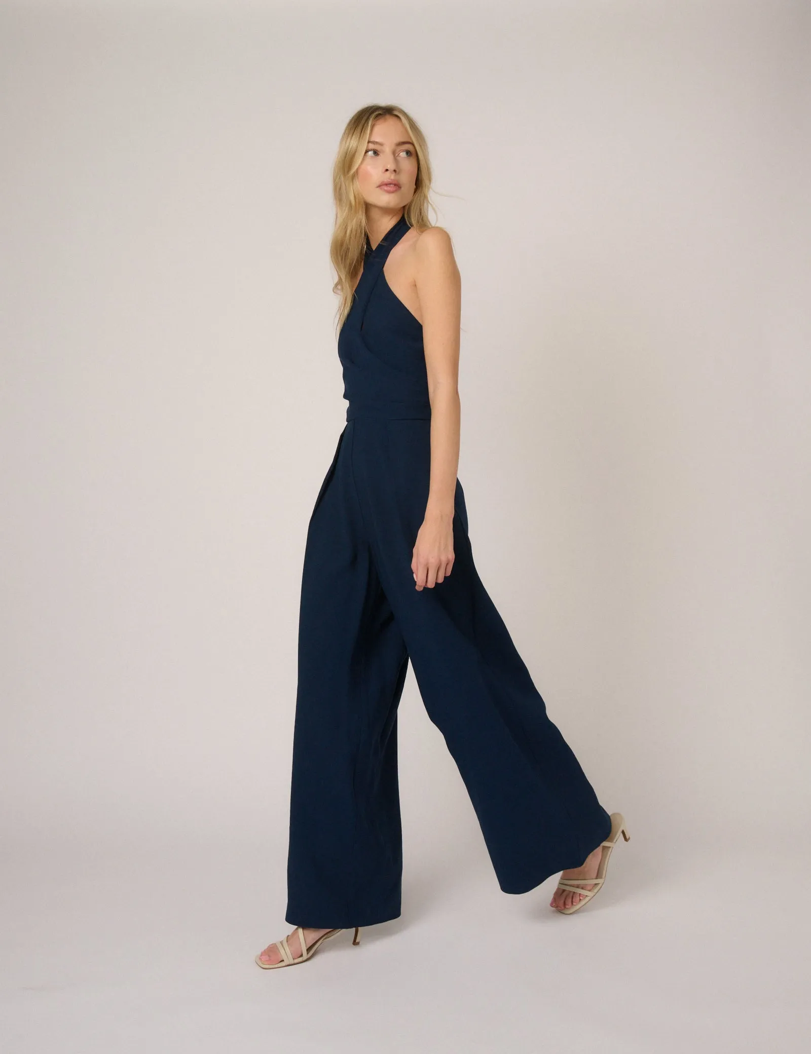 Navy Halterneck Shelby Jumpsuit sold by Nobody's Child product image thumbnail 3