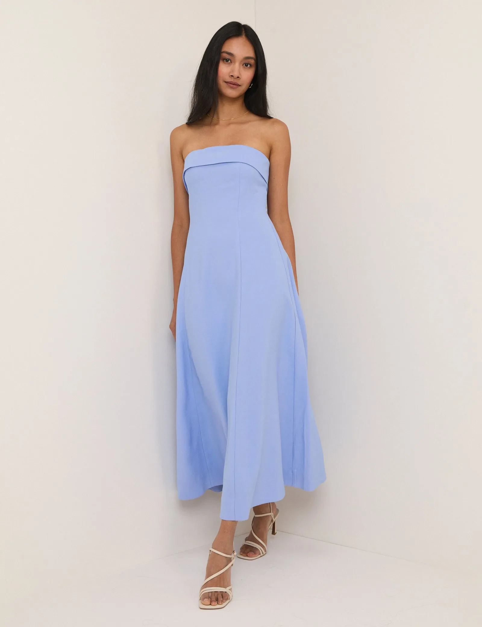 Blue Bow Back Chelsea Midi Dress sold by Nobody's Child
