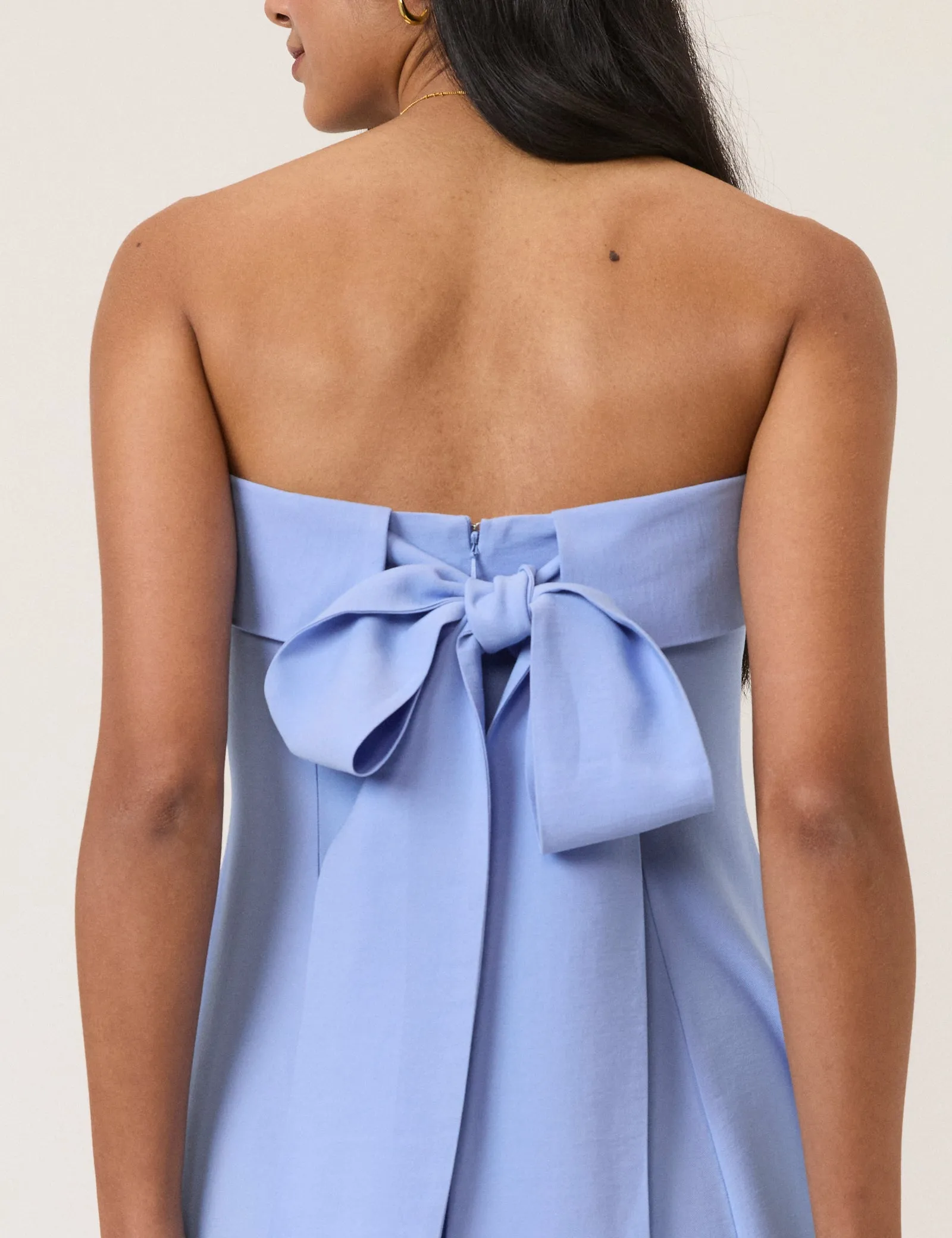 Blue Bow Back Chelsea Midi Dress sold by Nobody's Child product image thumbnail 2