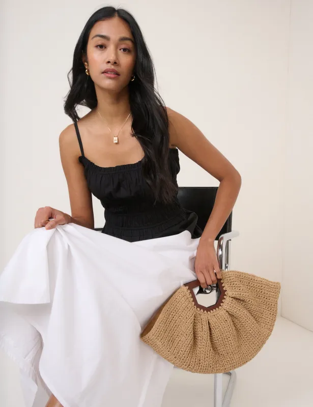 Black And White Drop Waist Alina Midi Dress sold by Nobody's Child