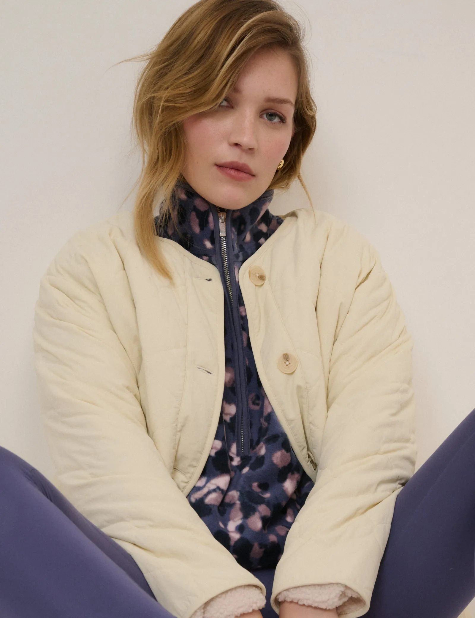 Blue Printed Half Zip Fleece sold by Nobody's Child product image thumbnail 2