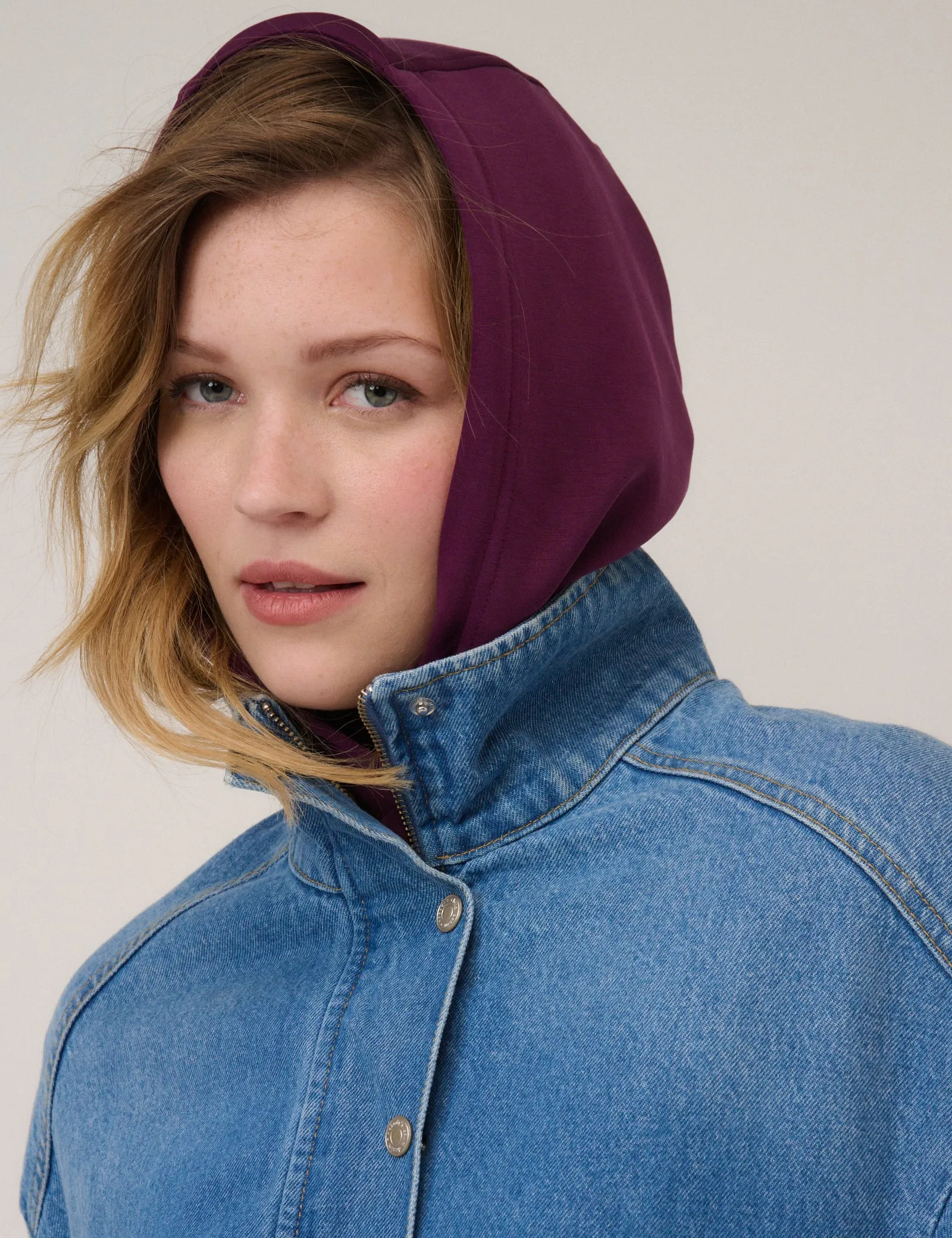 Burgundy Scuba Hoodie sold by Nobody's Child product image thumbnail 2