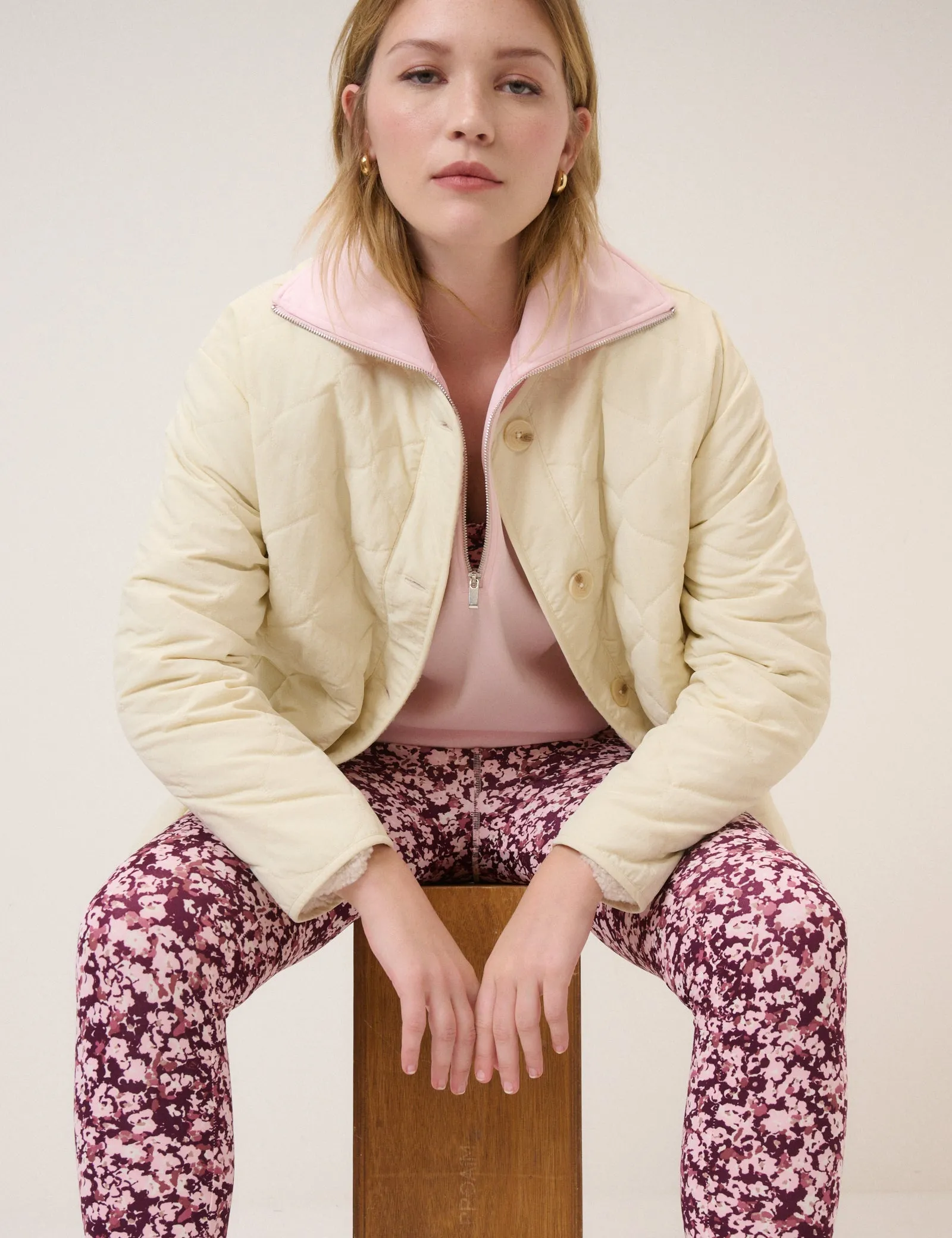 Pink Floral Athleisure Leggings sold by Nobody's Child product image thumbnail 3