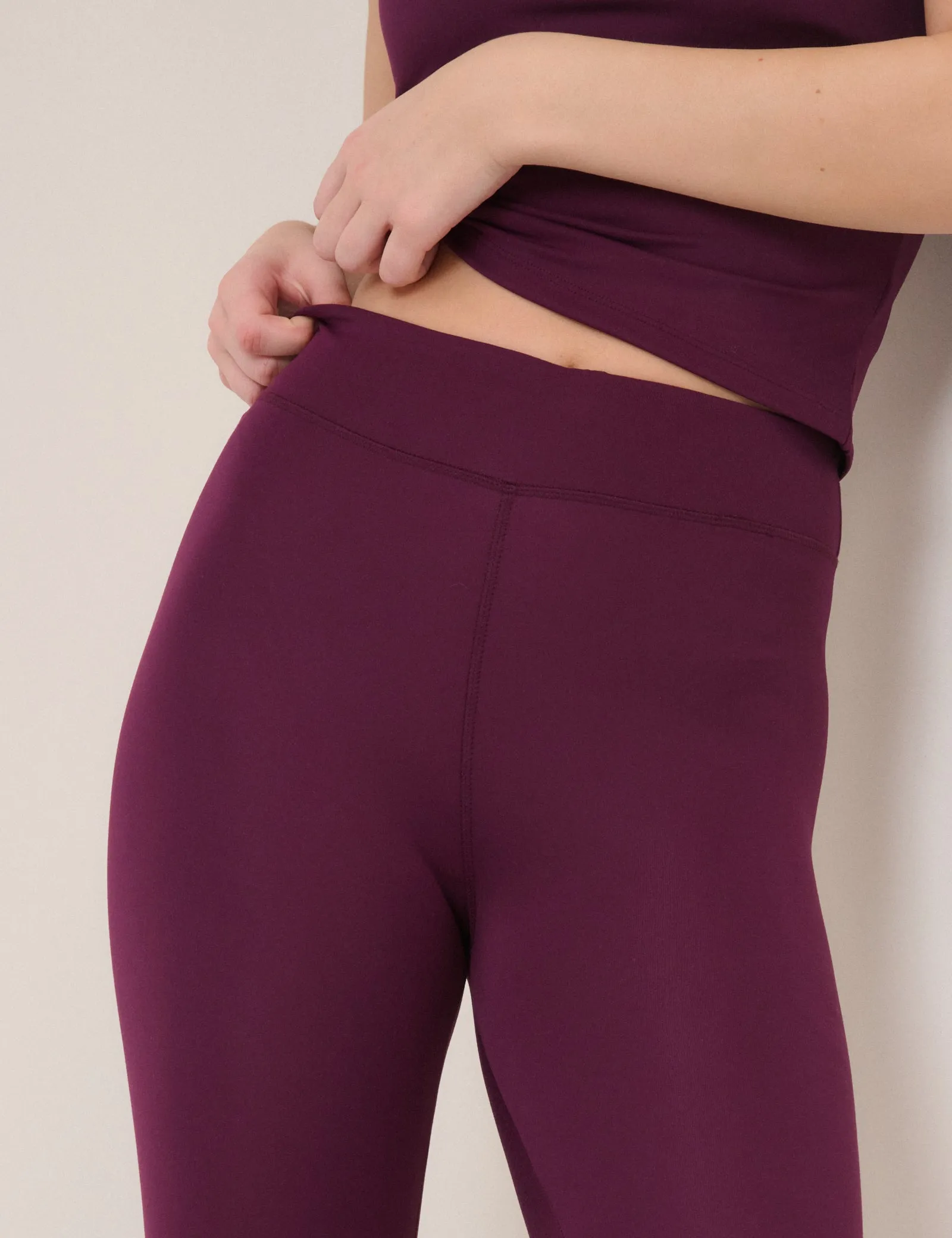Burgundy Athleisure Leggings sold by Nobody's Child product image thumbnail 3