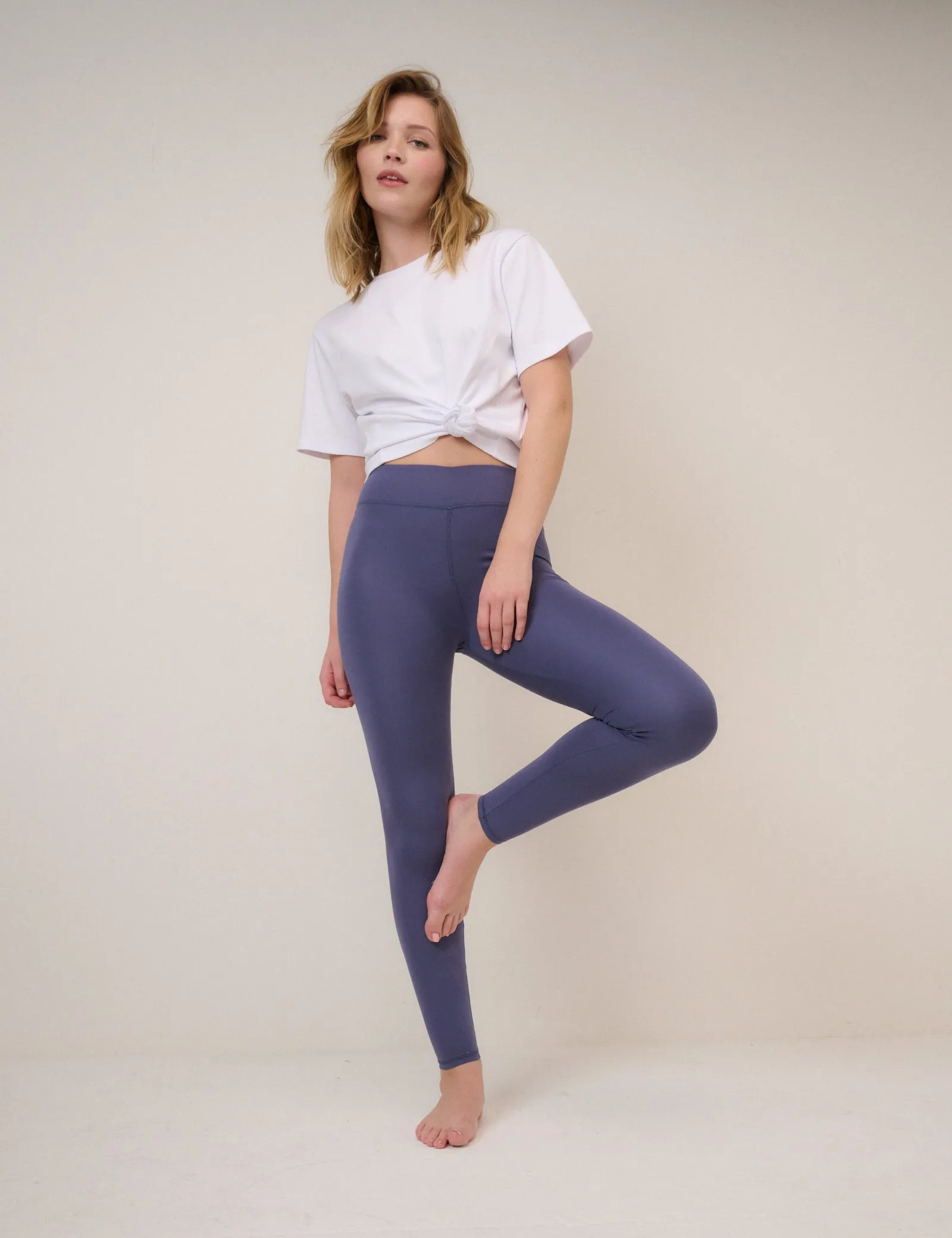 Blue Athleisure Leggings sold by Nobody's Child