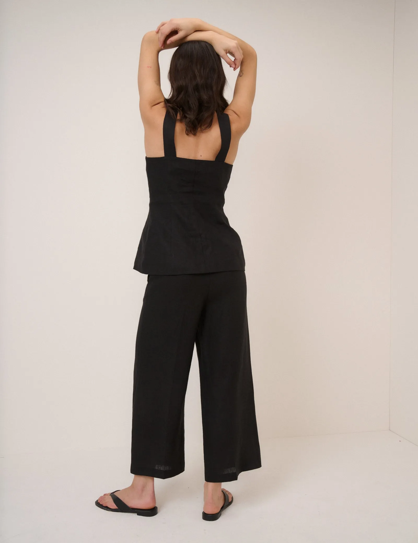 Black Cropped Flat Front Trousers sold by Nobody's Child product image thumbnail 5