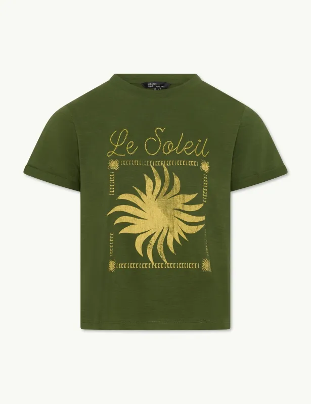 Dark Green Soleil Graphic T-Shirt sold by Nobody's Child