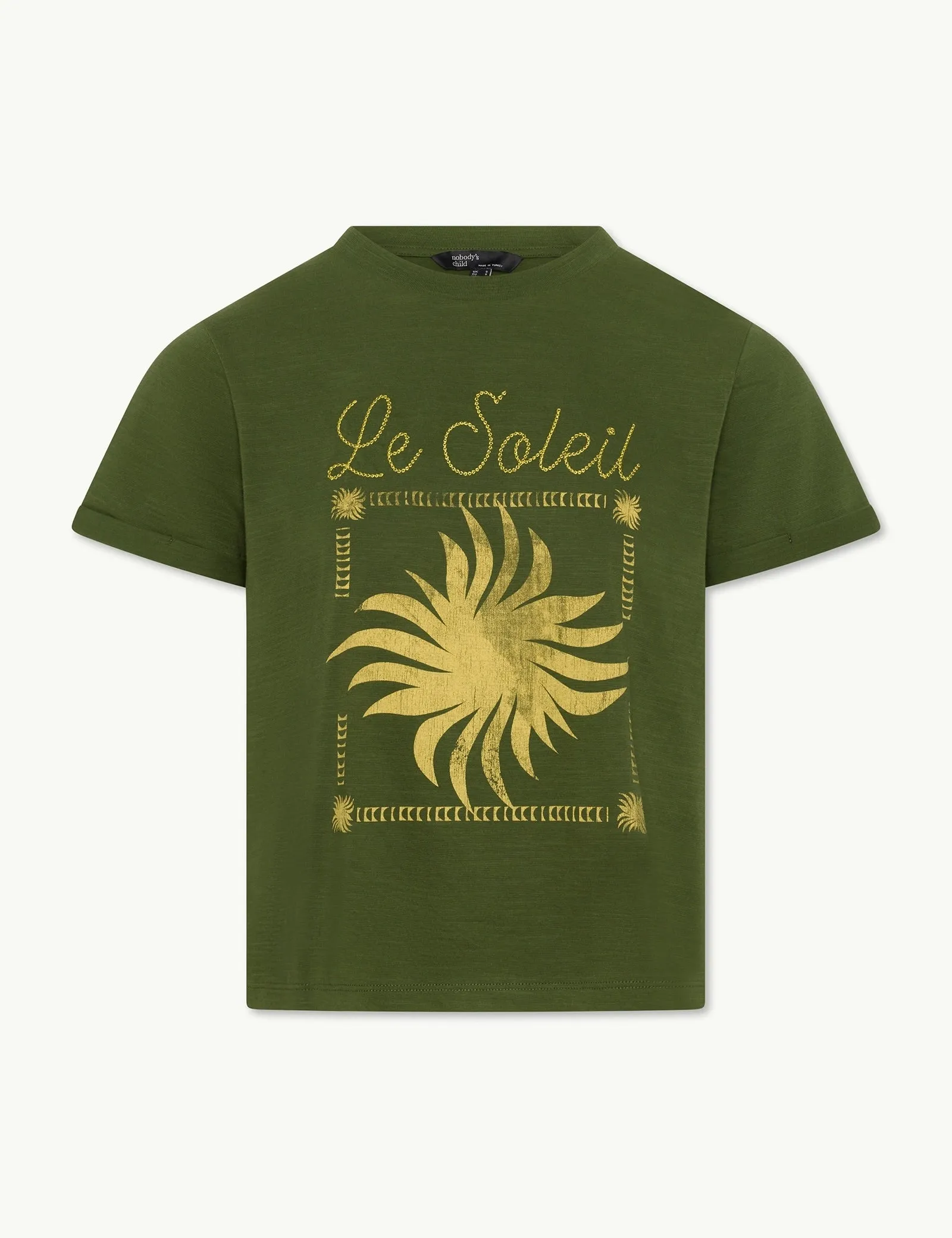 Dark Green Soleil Graphic T-Shirt sold by Nobody's Child