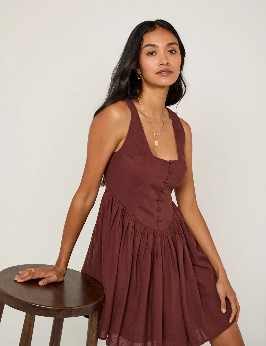 Brown Cora Mini Dress sold by Nobody's Child product image thumbnail 3