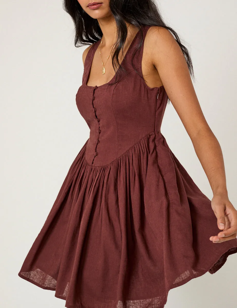 Brown Cora Mini Dress sold by Nobody's Child product image thumbnail 2