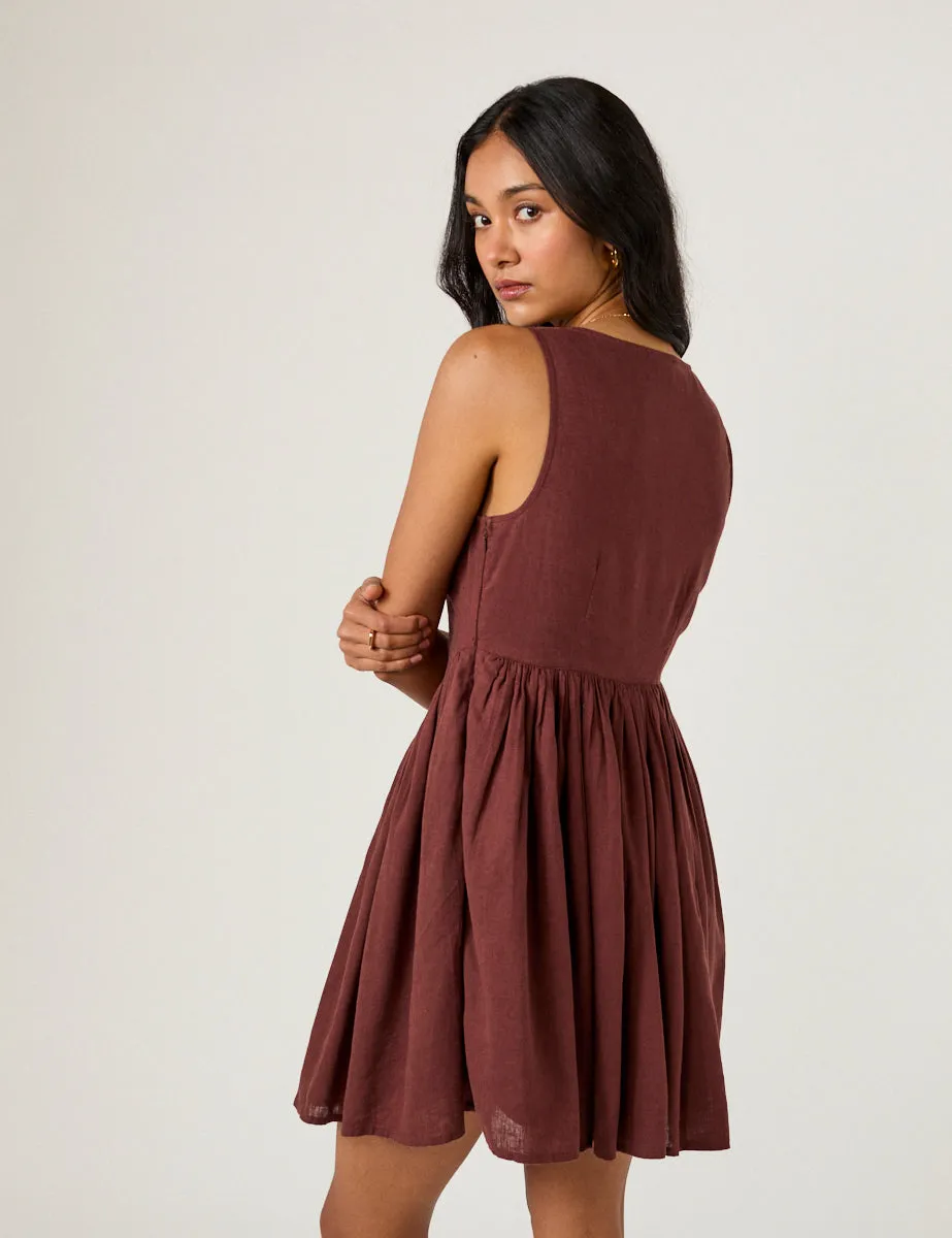 Brown Cora Mini Dress sold by Nobody's Child product image thumbnail 5