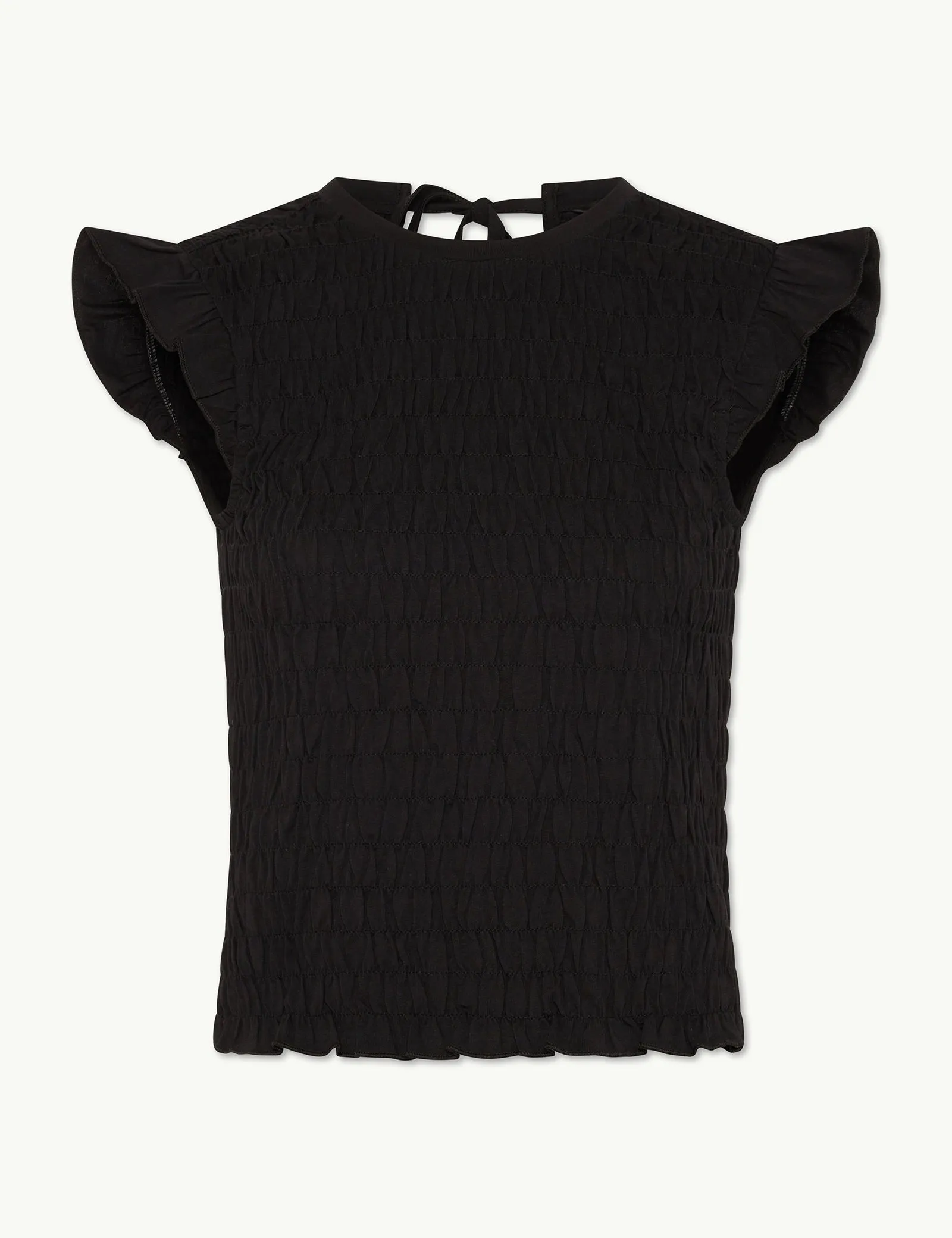 Black Shirred Tie Back Top sold by Nobody's Child