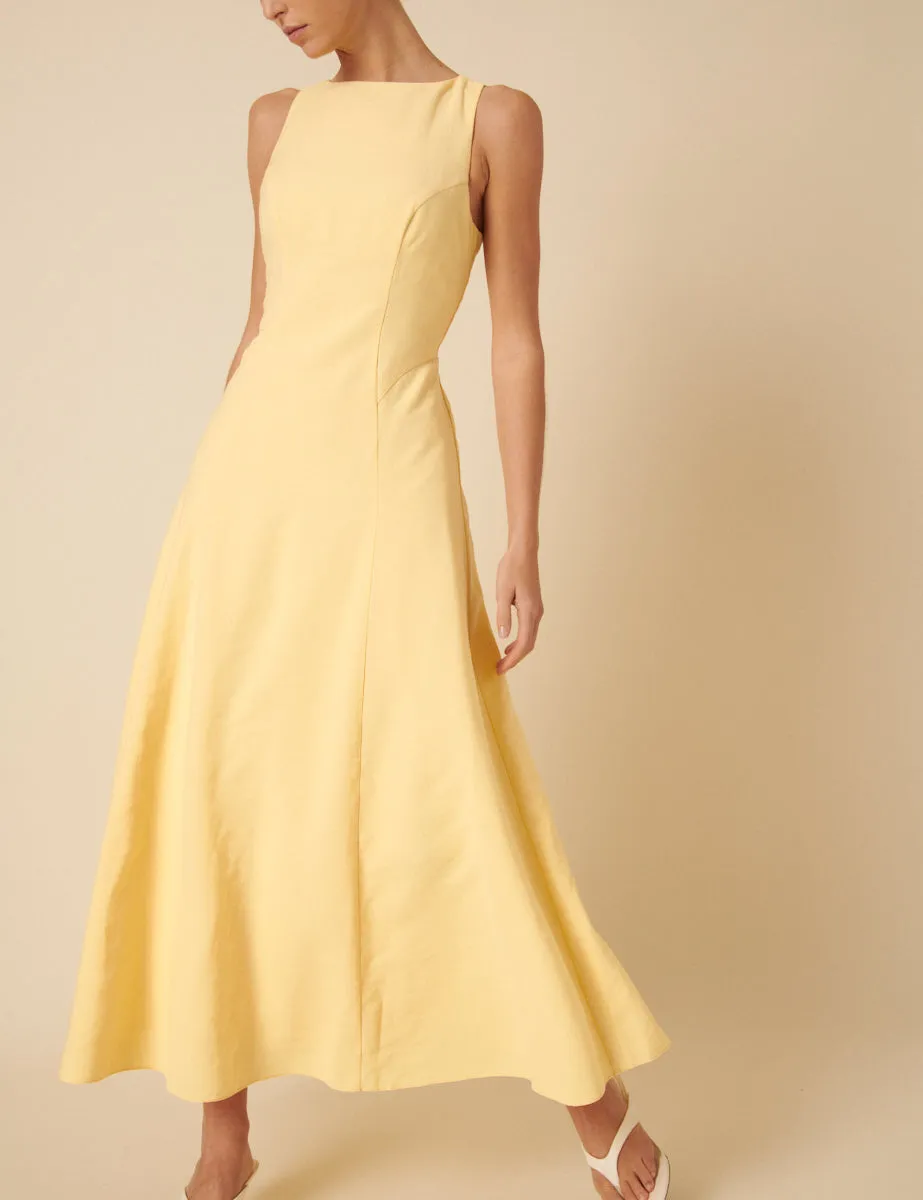 Butter Yellow Reign Midi Dress sold by Nobody's Child product image thumbnail 5