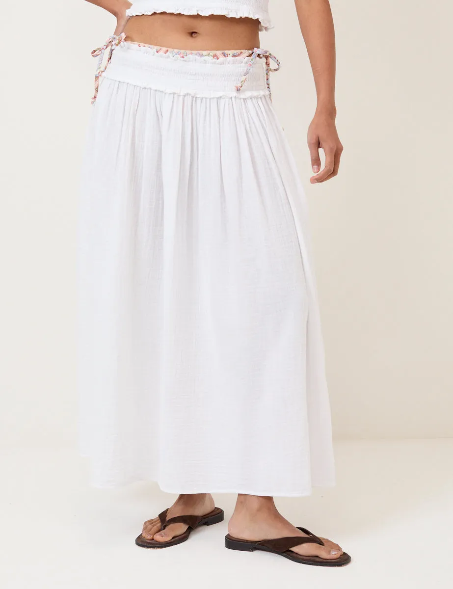 White High Waist Midi Skirt sold by Nobody's Child product image thumbnail 4