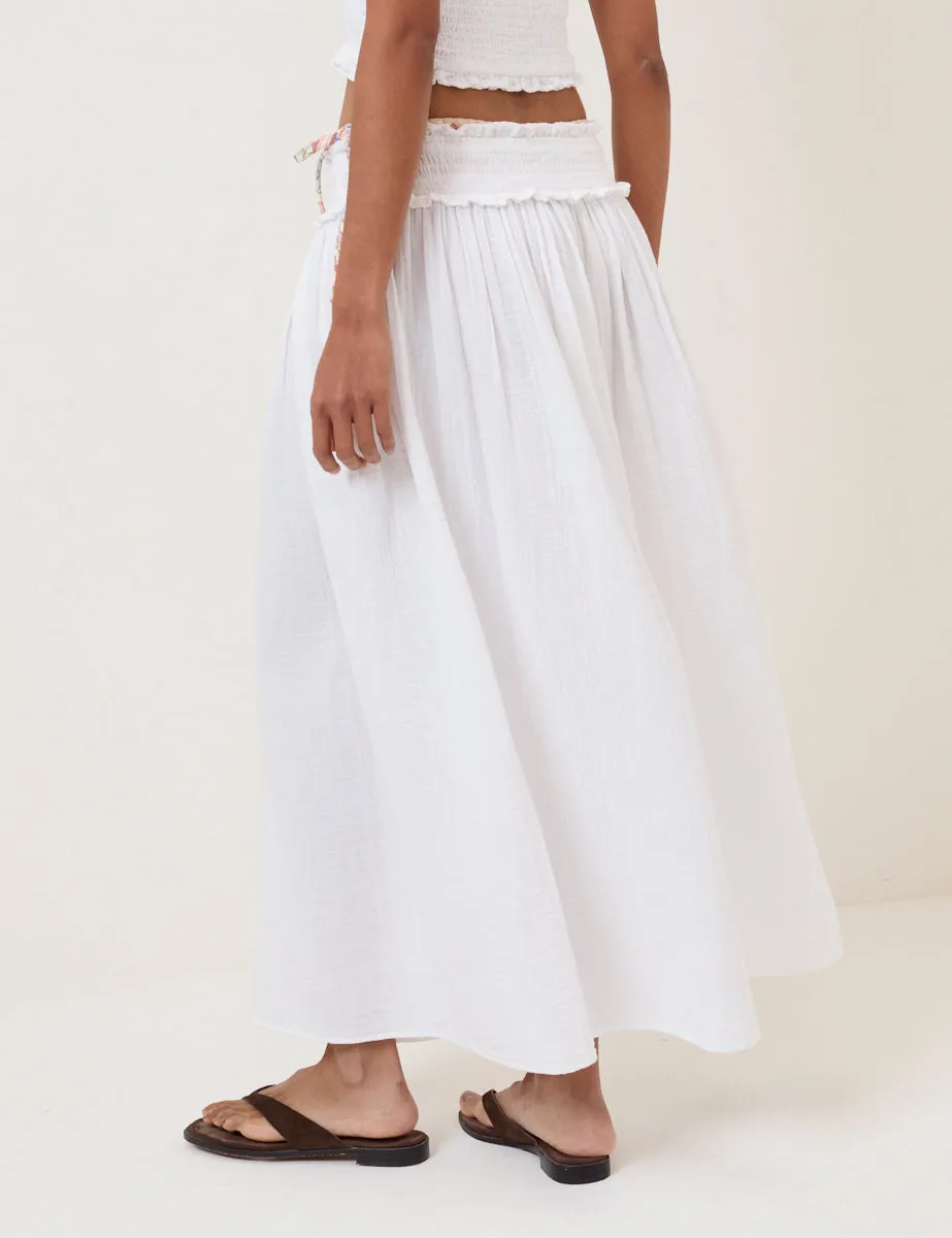 White High Waist Midi Skirt sold by Nobody's Child product image thumbnail 5