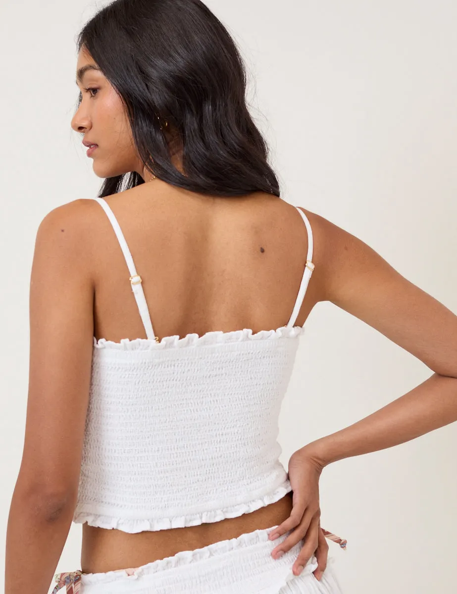 White Shirred Bandeau Top sold by Nobody's Child product image thumbnail 5