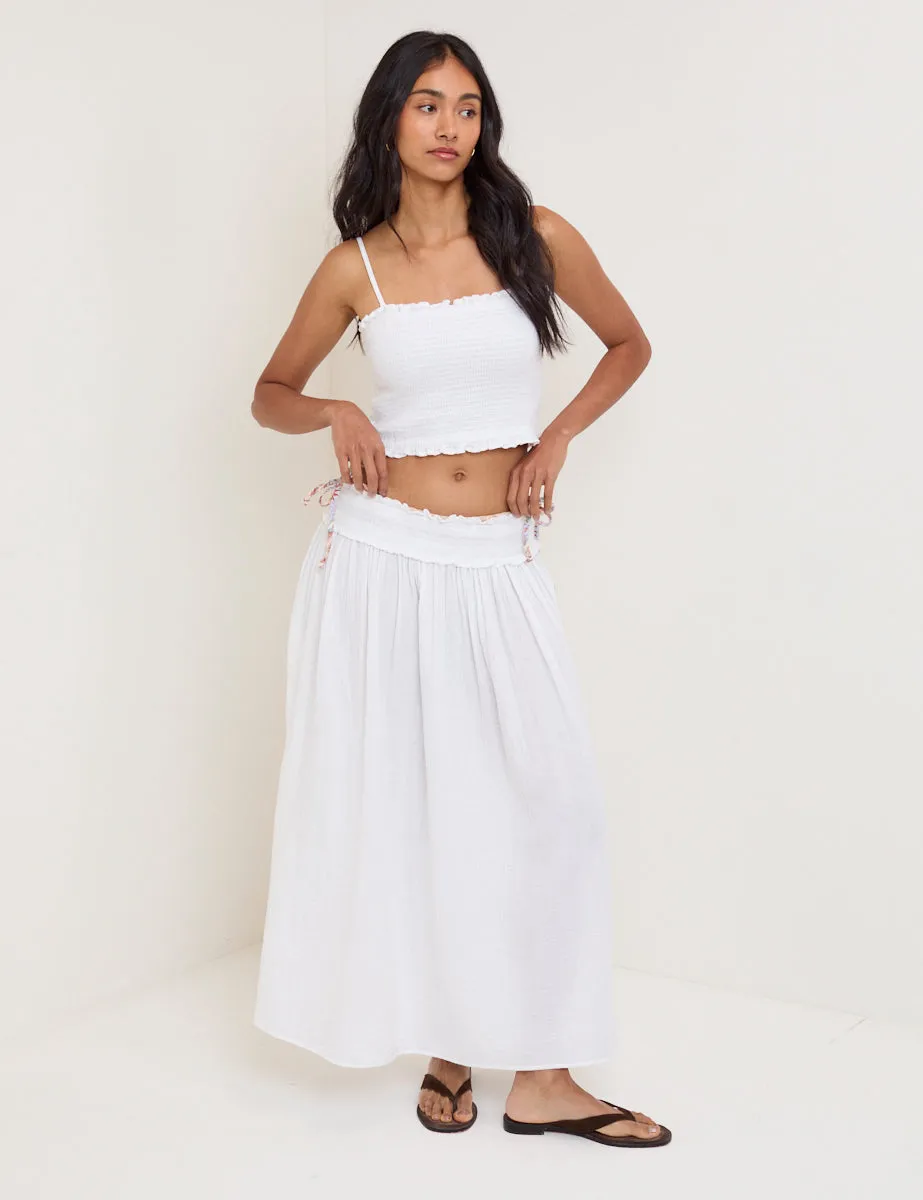 White Shirred Bandeau Top sold by Nobody's Child product image thumbnail 2
