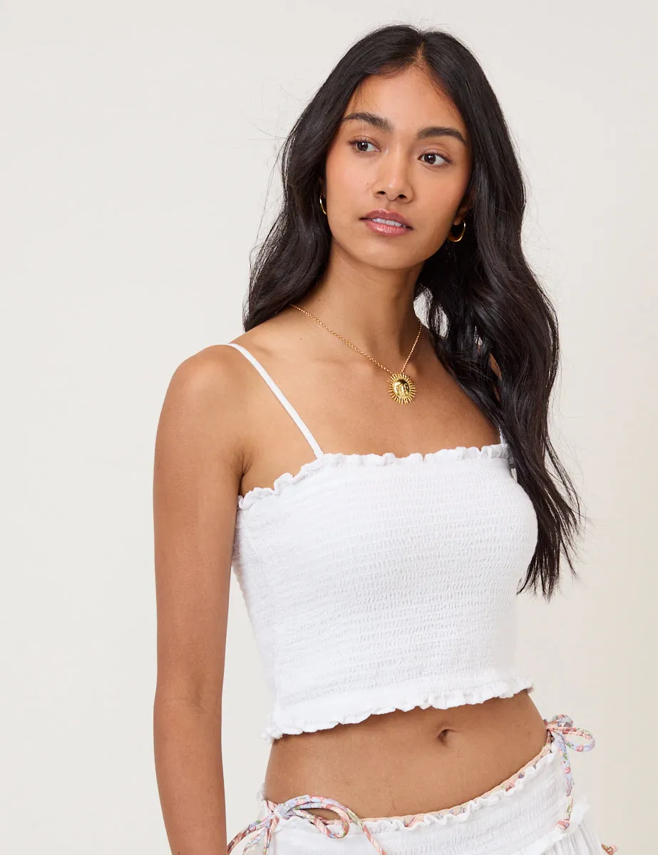 White Shirred Bandeau Top sold by Nobody's Child product image thumbnail 4