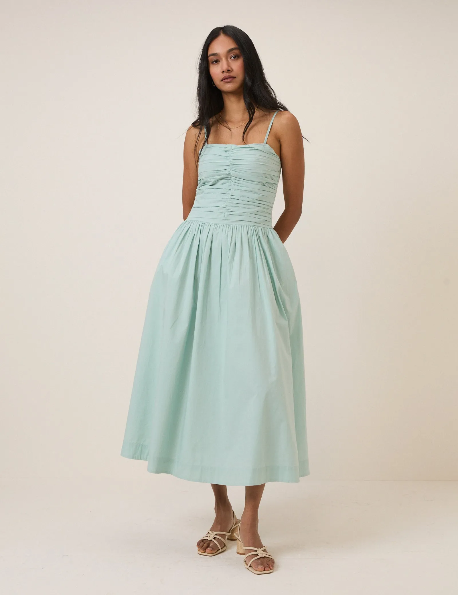 Blue Bandeau Rosalie Midi Dress sold by Nobody's Child product image thumbnail 2