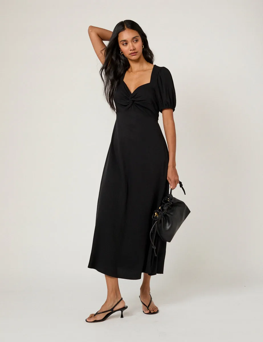 Black Sweetheart Neck Tyla Midi Dress sold by Nobody's Child product image thumbnail 3