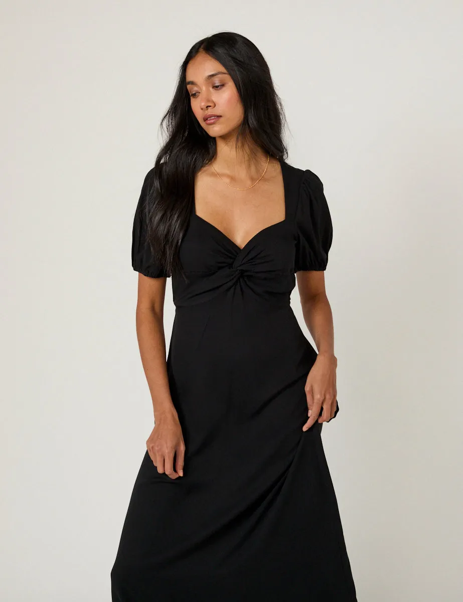 Black Sweetheart Neck Tyla Midi Dress sold by Nobody's Child product image thumbnail 4
