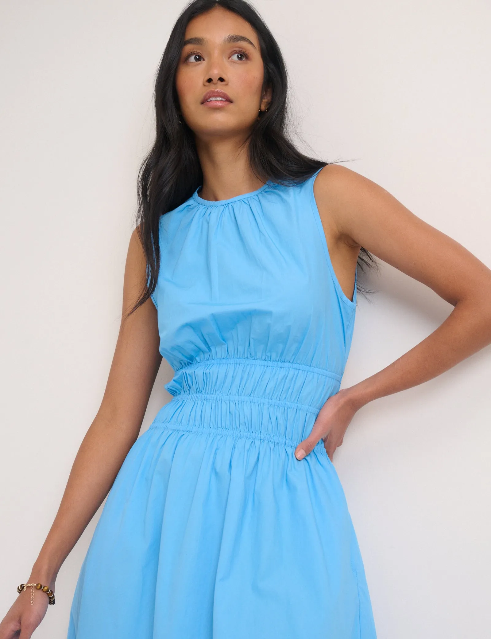 Blue Sleeveless Carrie Midi Dress sold by Nobody's Child product image thumbnail 2