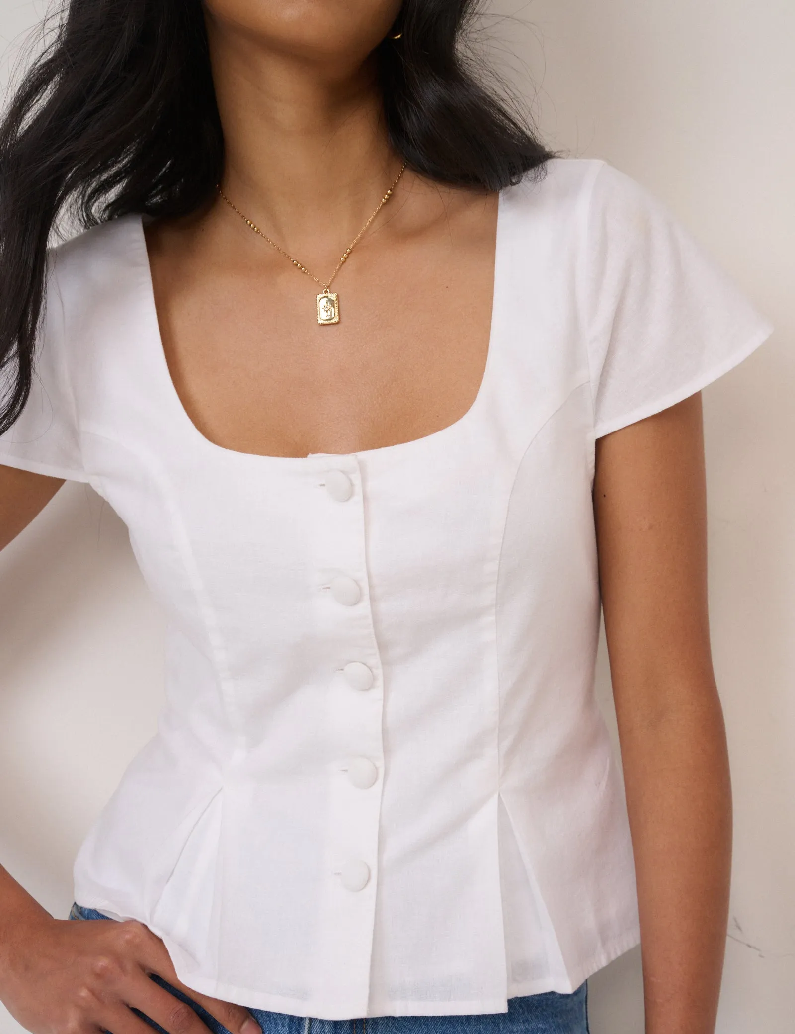 White Waistcoat Blouse sold by Nobody's Child product image thumbnail 3