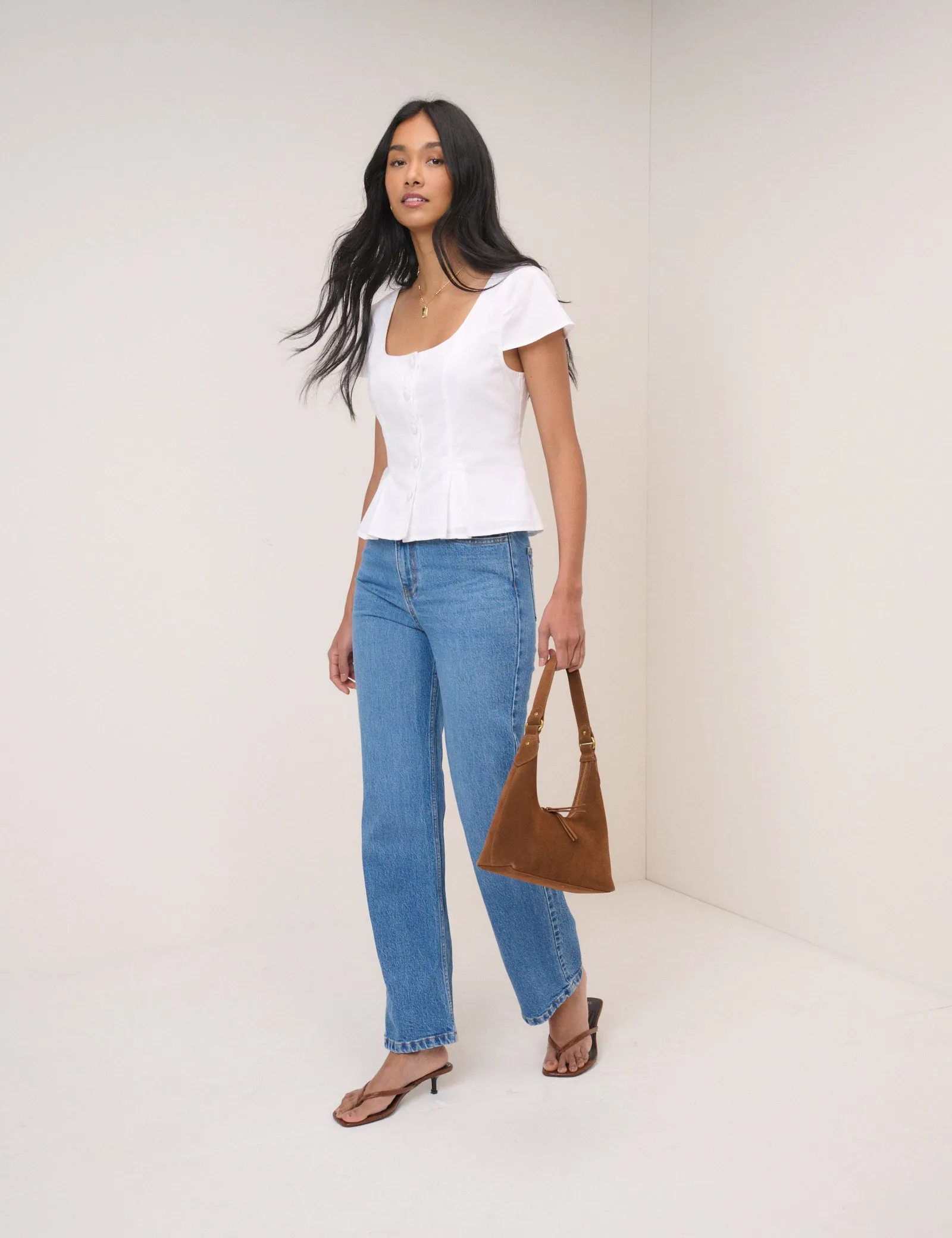 White Waistcoat Blouse sold by Nobody's Child product image thumbnail 2