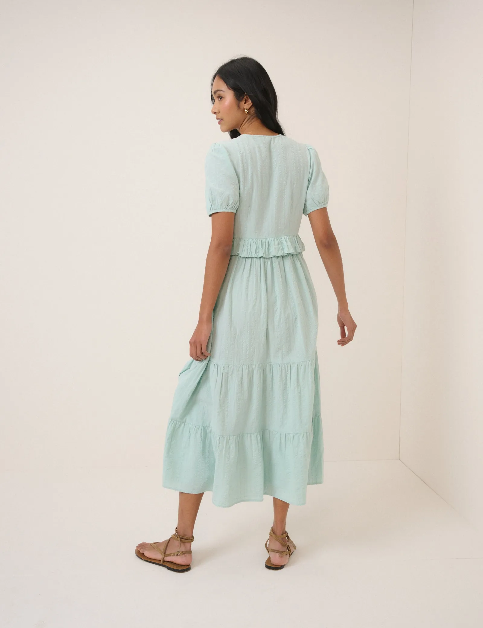Mint Green Tiered Katie Midi Dress sold by Nobody's Child product image thumbnail 5