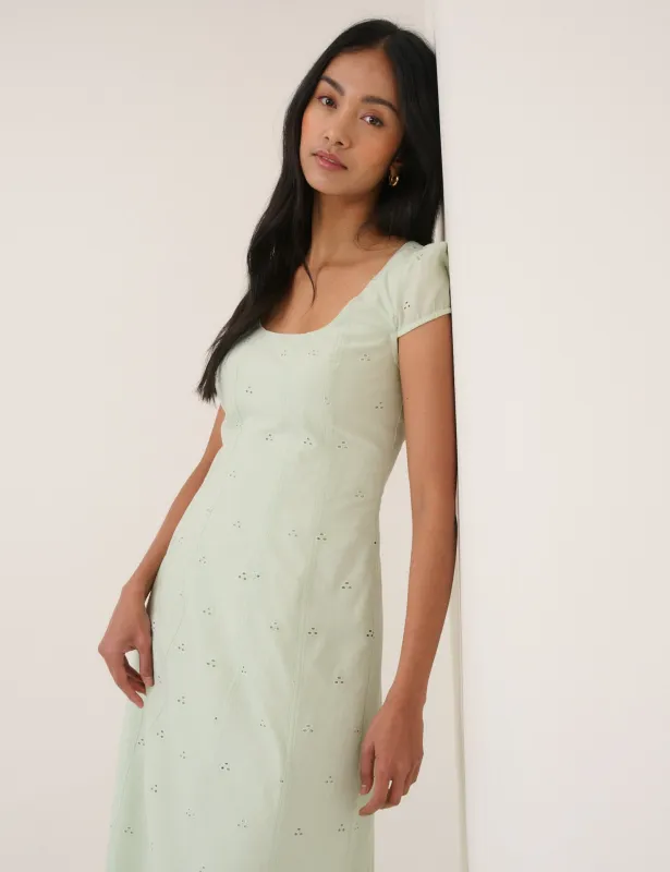 Mint Green Harri Midi Dress sold by Nobody's Child