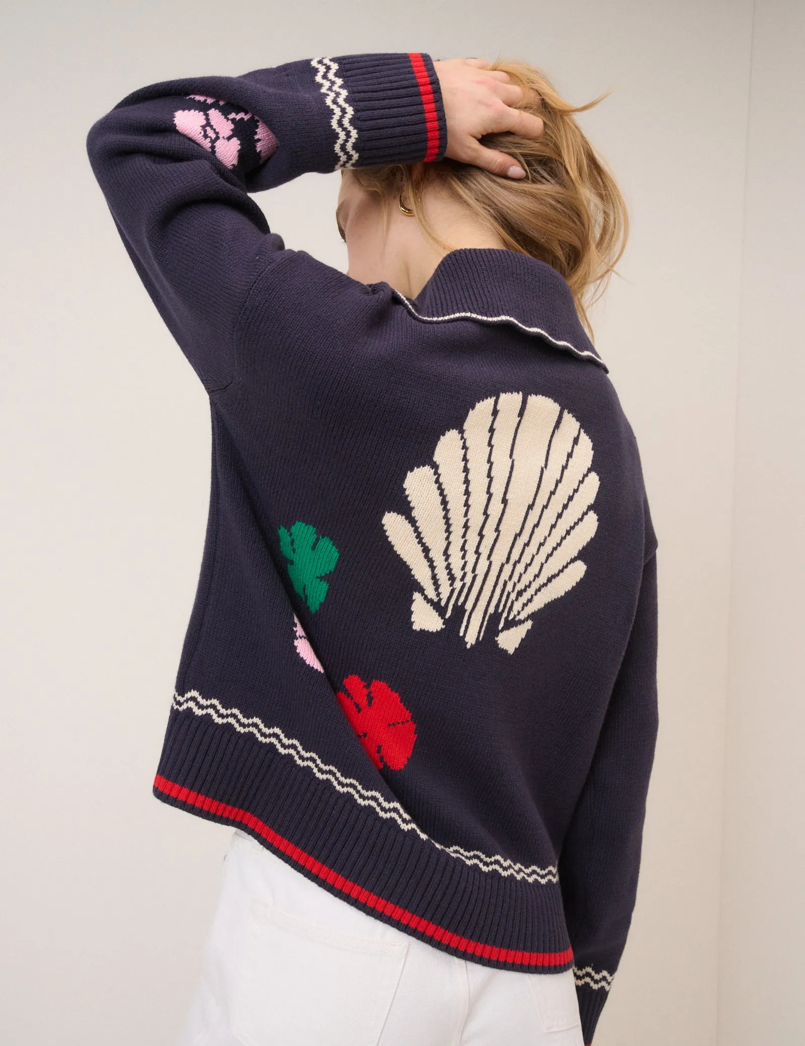 Navy Seascape Jumper sold by Nobody's Child product image thumbnail 2