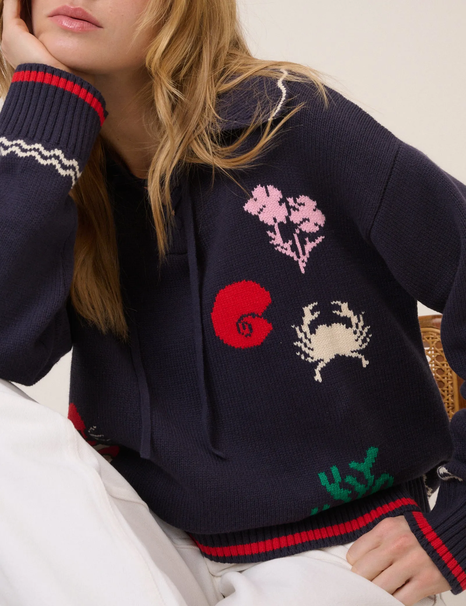 Navy Seascape Jumper sold by Nobody's Child product image thumbnail 5