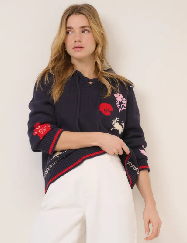 Navy Seascape Jumper made by Nobody's Child