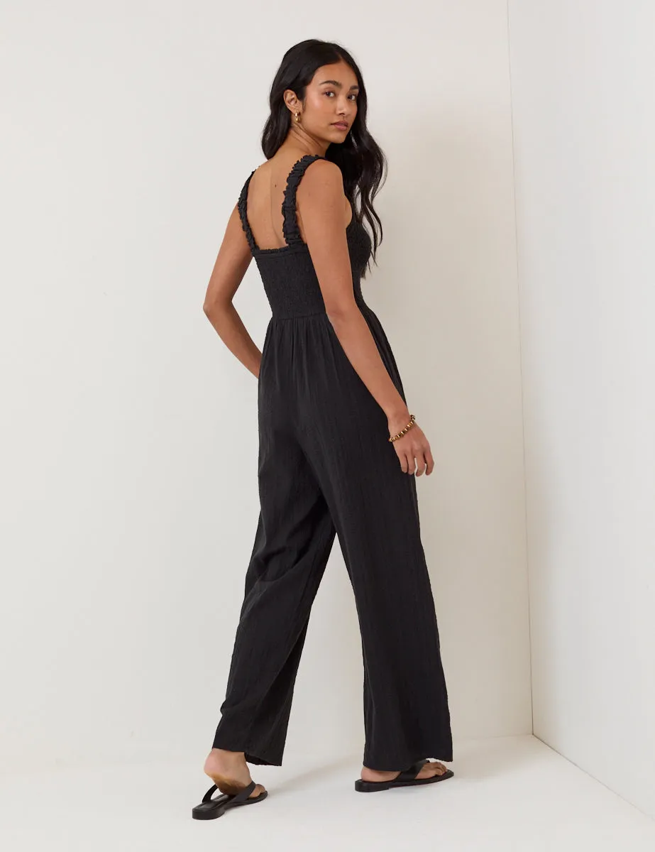 Black Shirred Jumpsuit sold by Nobody's Child product image thumbnail 5