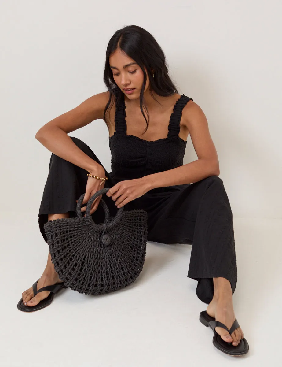 Black Shirred Jumpsuit sold by Nobody's Child product image thumbnail 3