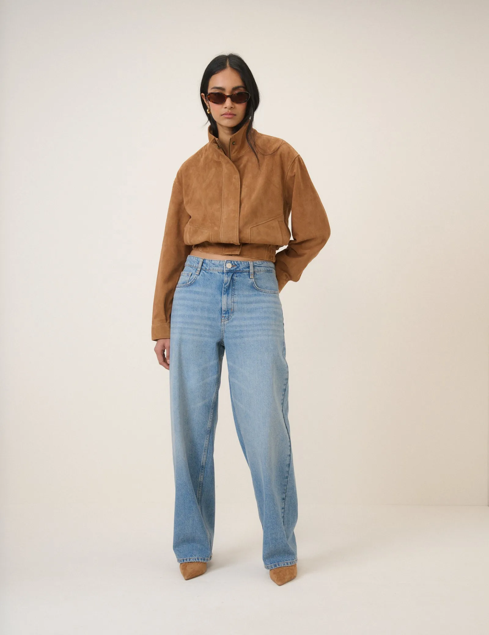 Light Blue Wide Leg Stepney Loose Jeans sold by Nobody's Child