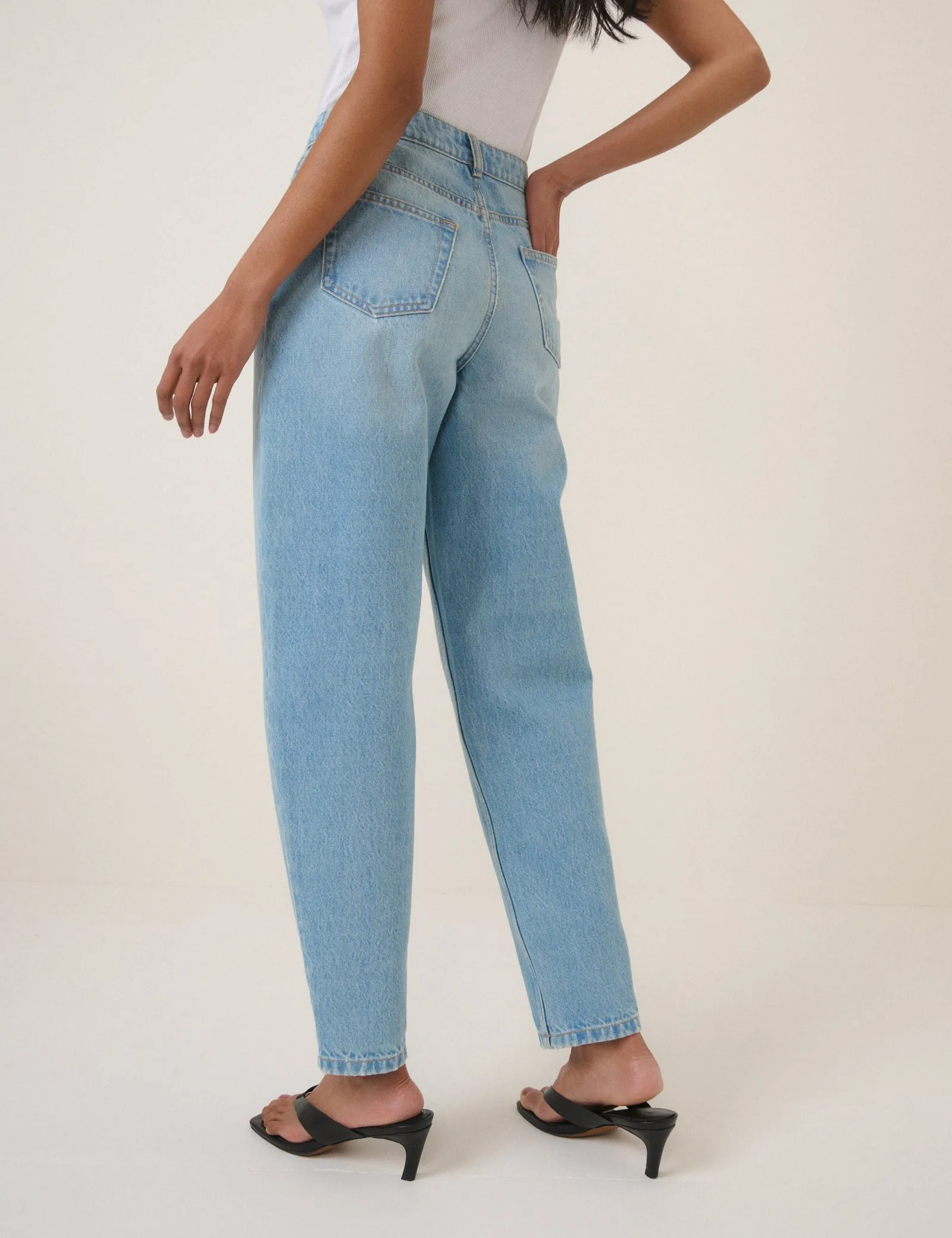 Light Blue Putney Barrel Leg Jeans sold by Nobody's Child product image thumbnail 5