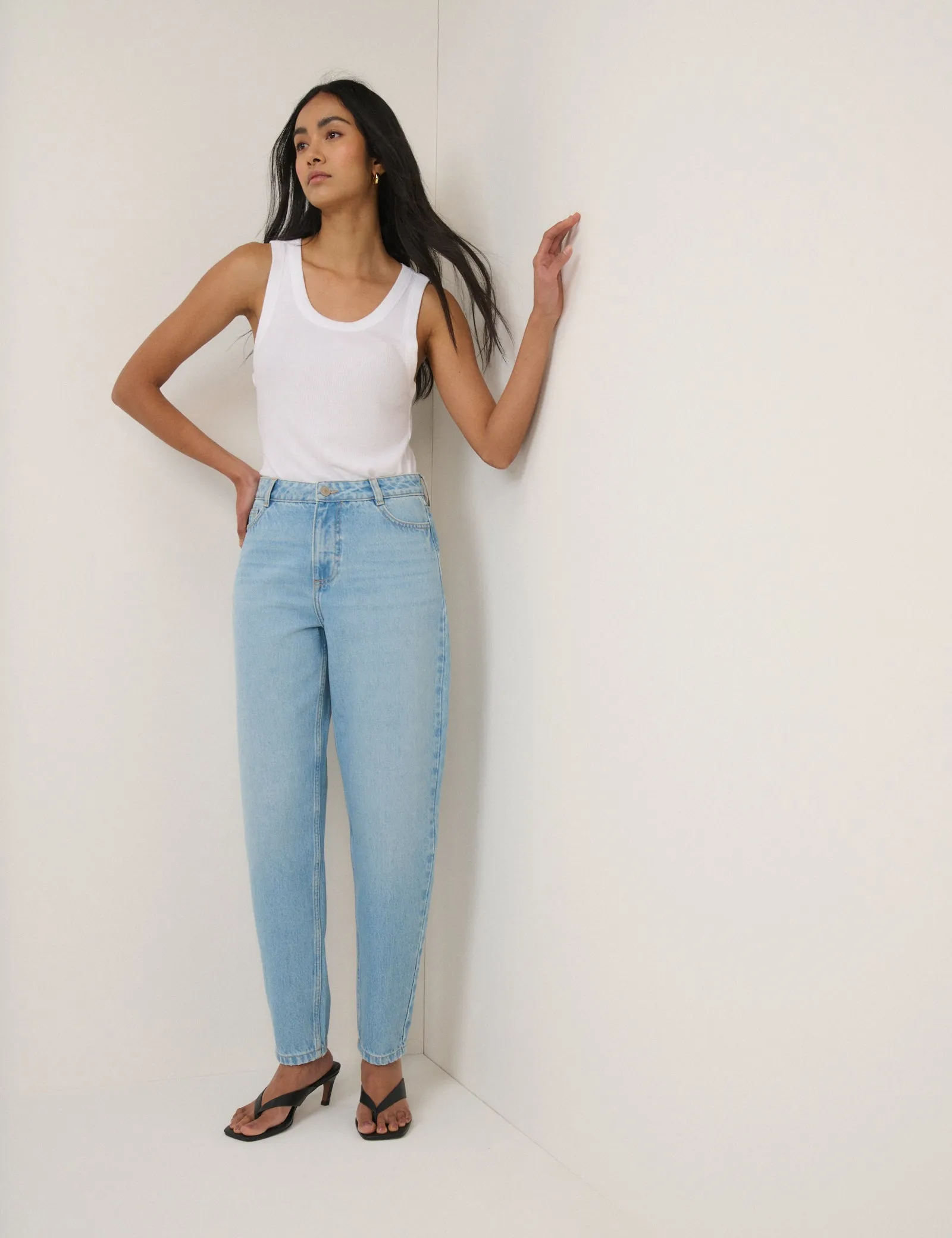 Light Blue Putney Barrel Leg Jeans sold by Nobody's Child product image thumbnail 3