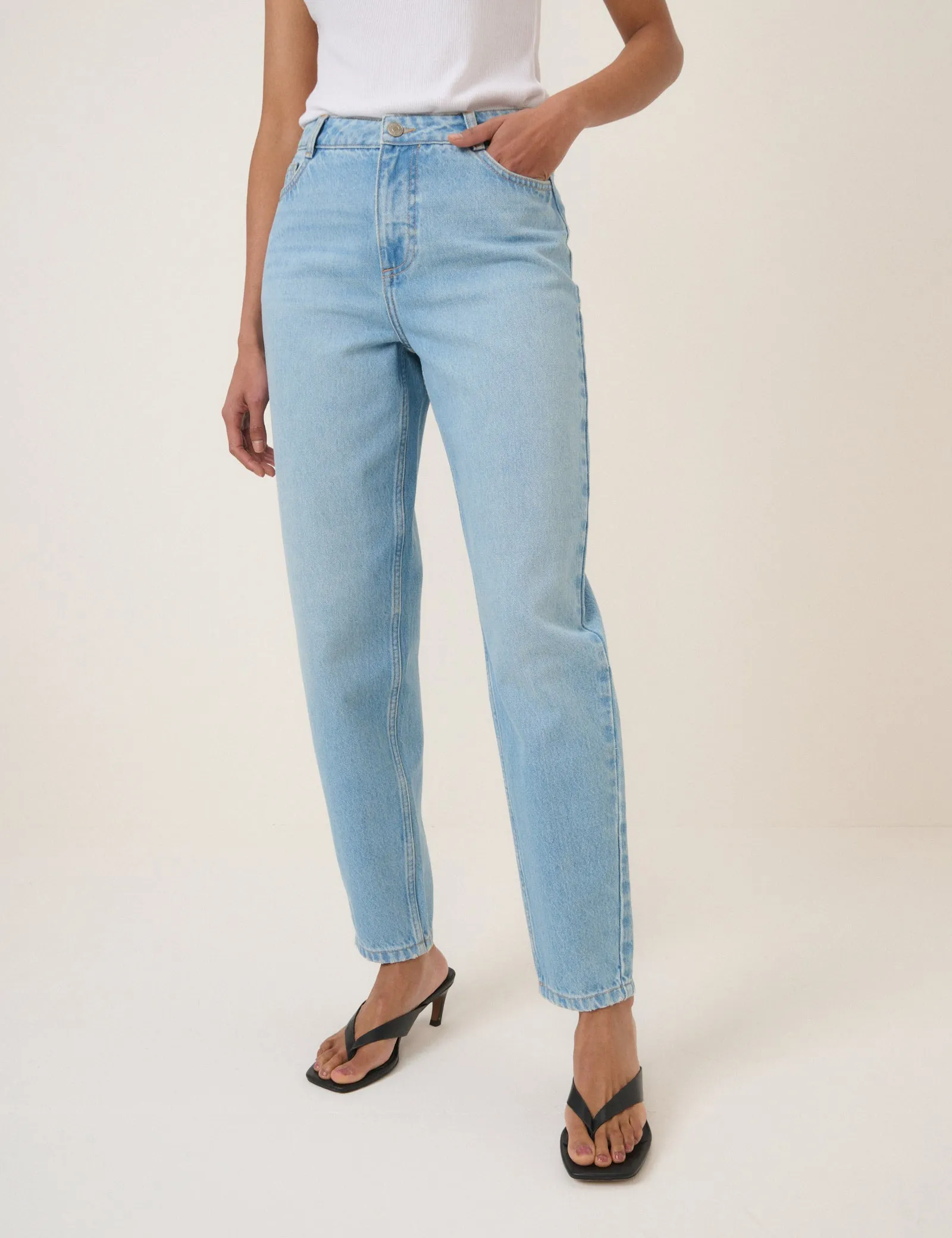 Light Blue Putney Barrel Leg Jeans sold by Nobody's Child product image thumbnail 2