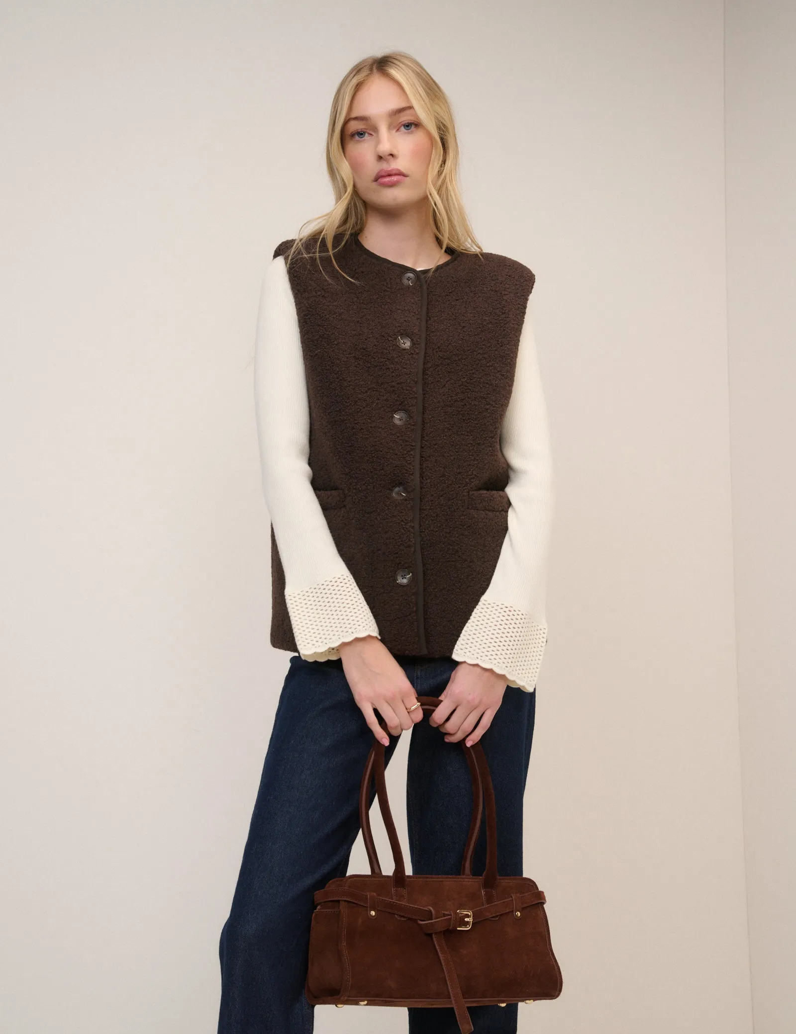 Brown Borg Gilet sold by Nobody's Child product image thumbnail 5
