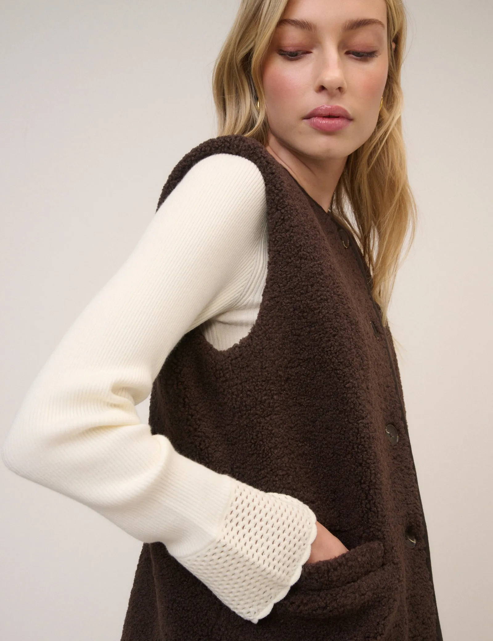 Brown Borg Gilet sold by Nobody's Child product image thumbnail 4