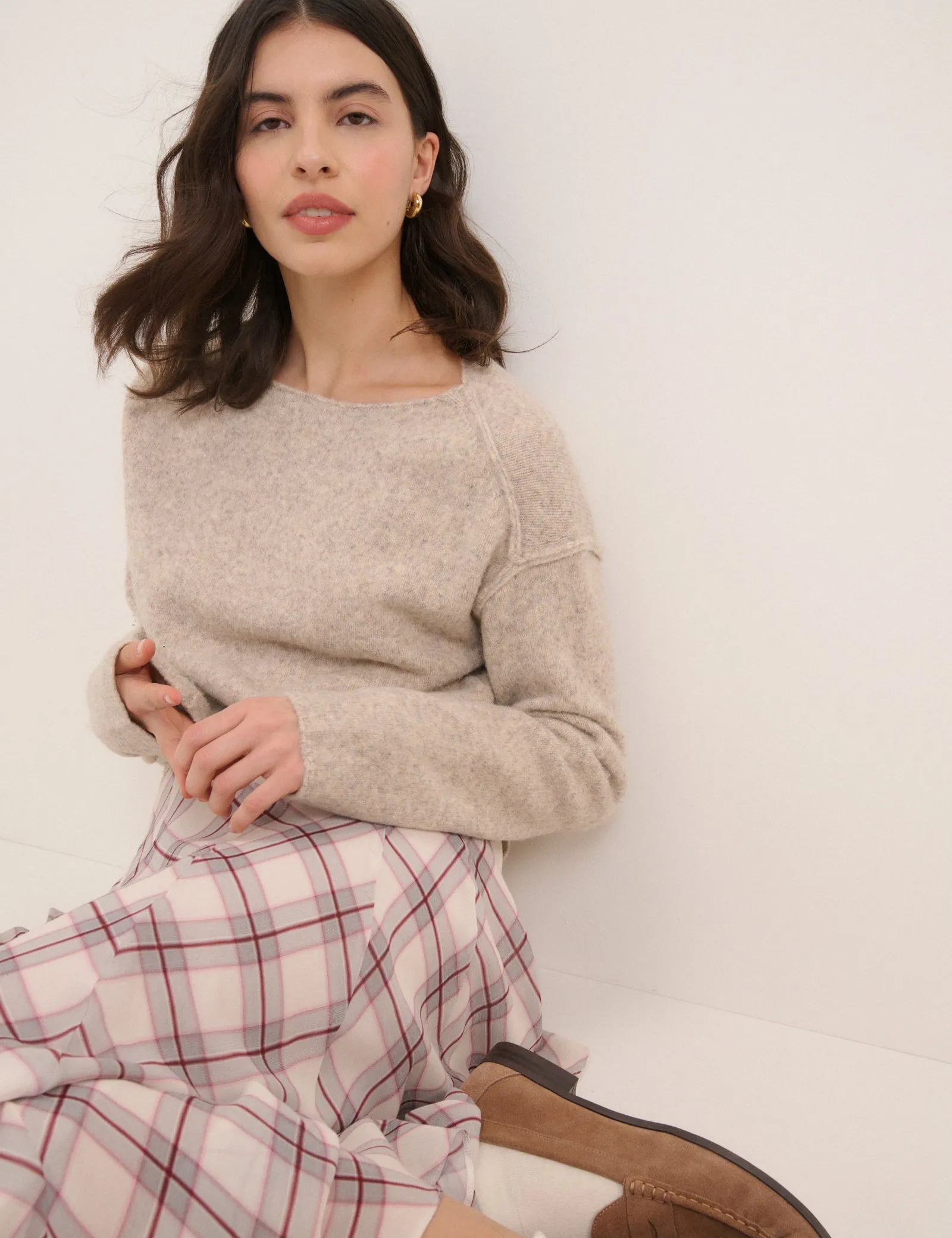 Beige Boat Neck Jumper sold by Nobody's Child product image thumbnail 3